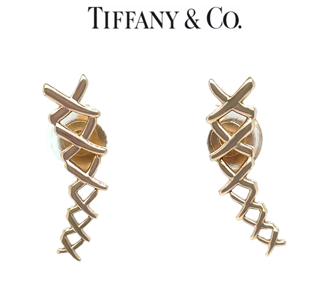Tiffany & Co. 18ct Rose Gold Paloma Picasso Graffiti Earrings 5g