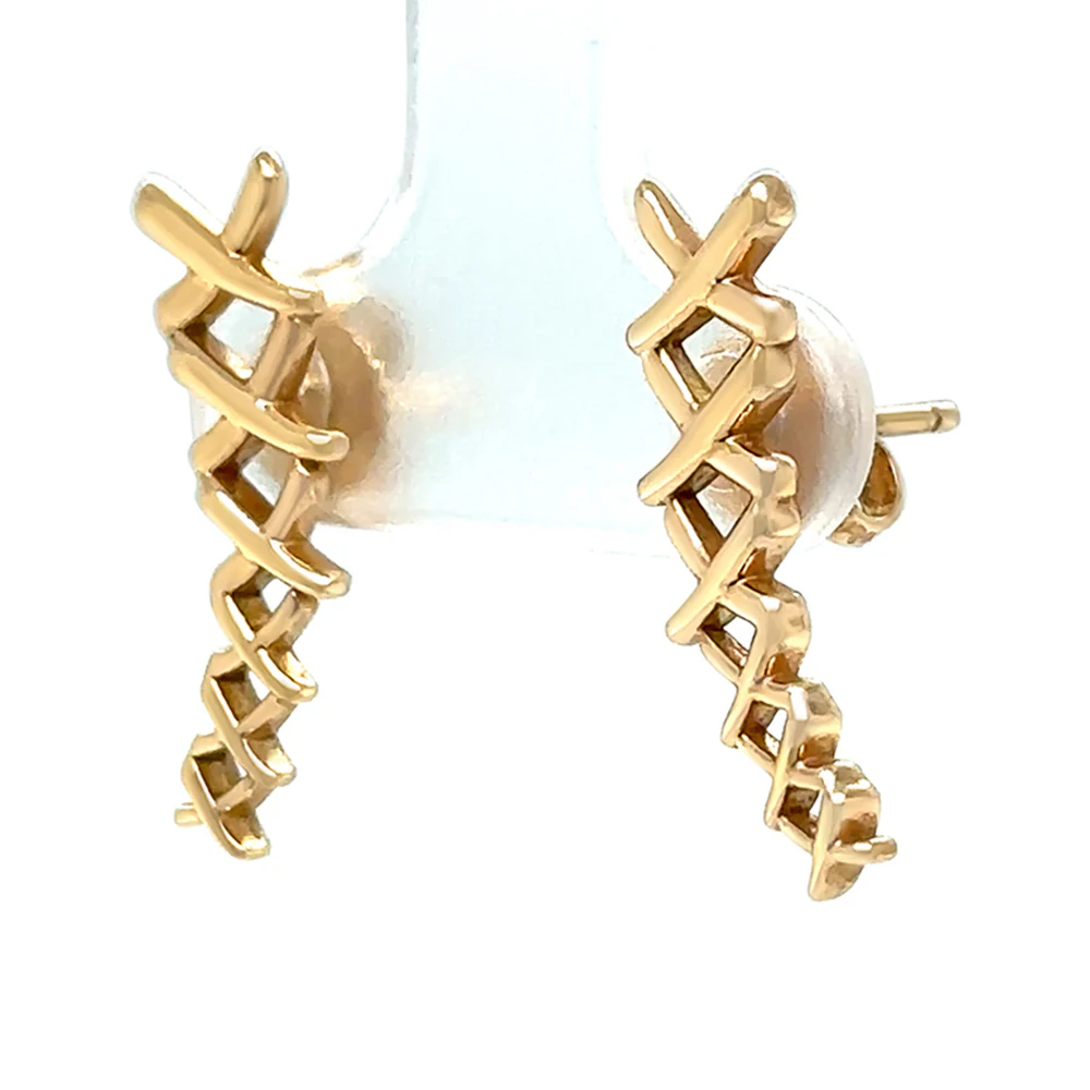 Tiffany & Co. 18ct Rose Gold Paloma Picasso Graffiti Earrings 5g - Image 2
