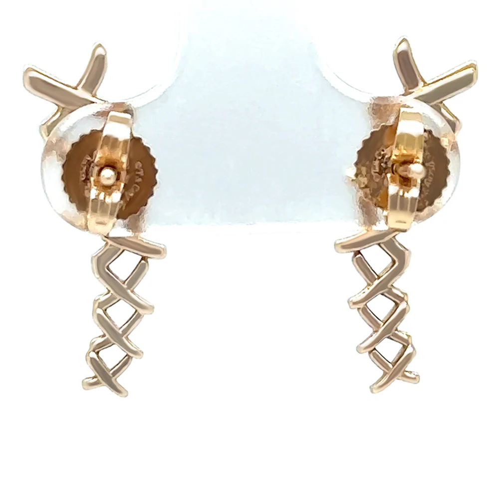Tiffany & Co. 18ct Rose Gold Paloma Picasso Graffiti Earrings 5g - Image 5