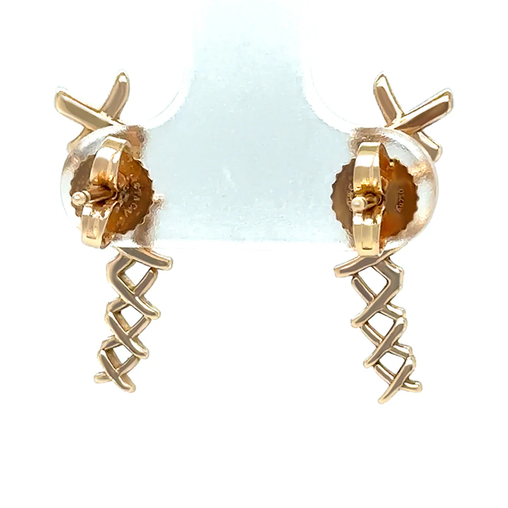 Tiffany & Co. 18ct Rose Gold Paloma Picasso Graffiti Earrings 5g - Image 7