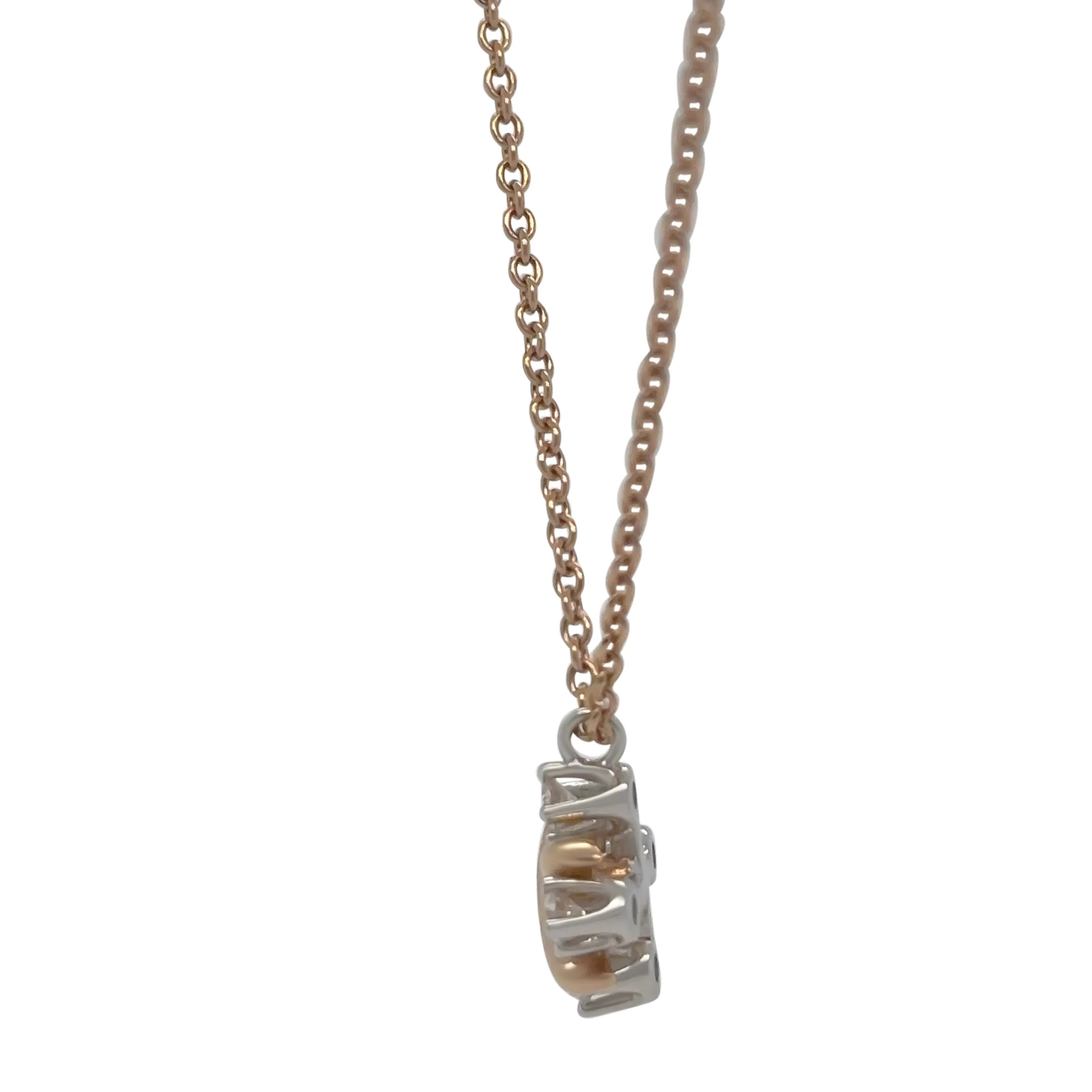 Tiffany & Co. 18ct Rose Gold & Platinum Diamond Pendant 0.20ct 3.74g - Image 2