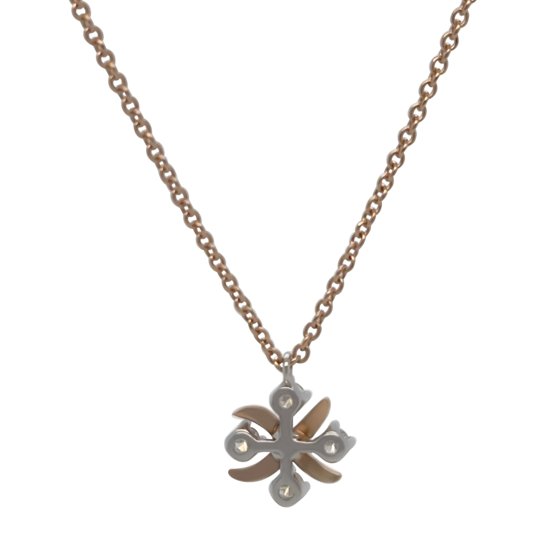 Tiffany & Co. 18ct Rose Gold & Platinum Diamond Pendant 0.20ct 3.74g - Image 3