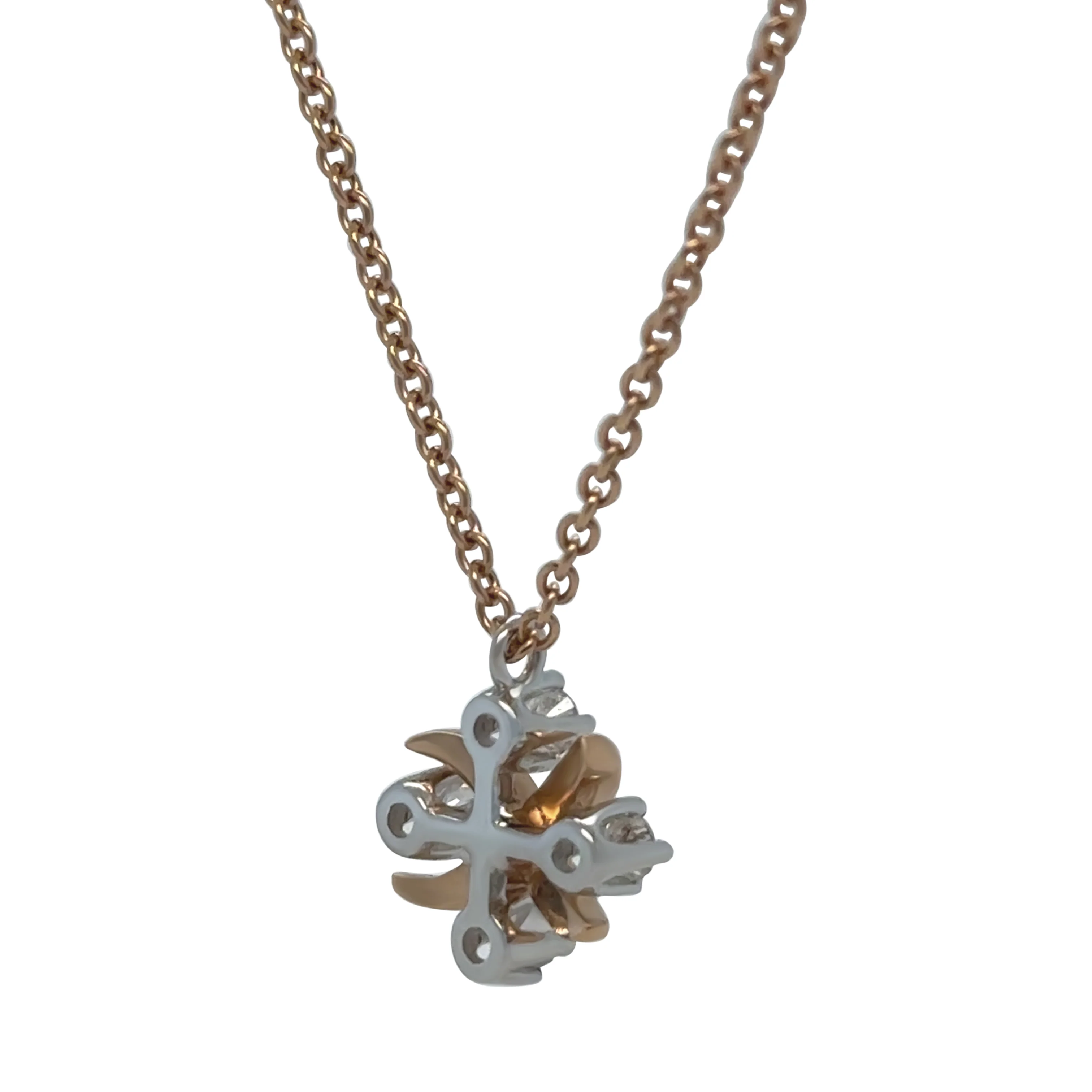 Tiffany & Co. 18ct Rose Gold & Platinum Diamond Pendant 0.20ct 3.74g - Image 5