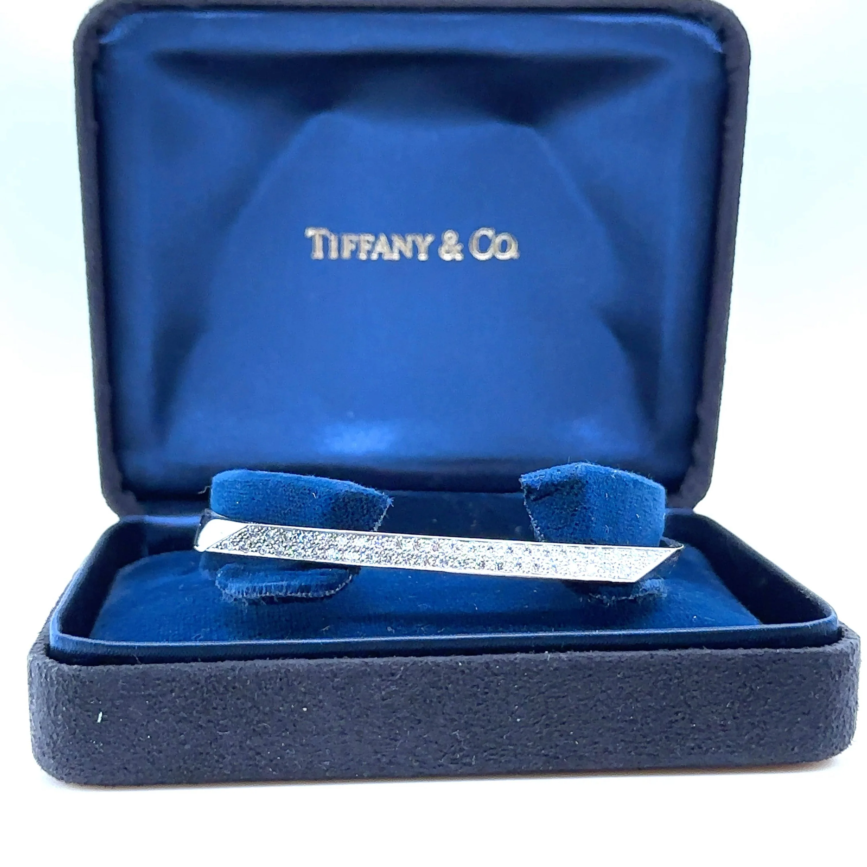 Tiffany & Co 18ct White Gold Frank Gehry Diamond Bangle 1.10ct - Image 6
