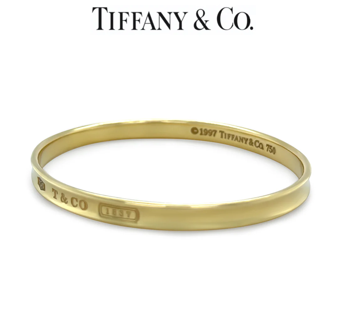 Tiffany & Co. 18ct Yellow Gold 1837 Bangle 29.53g