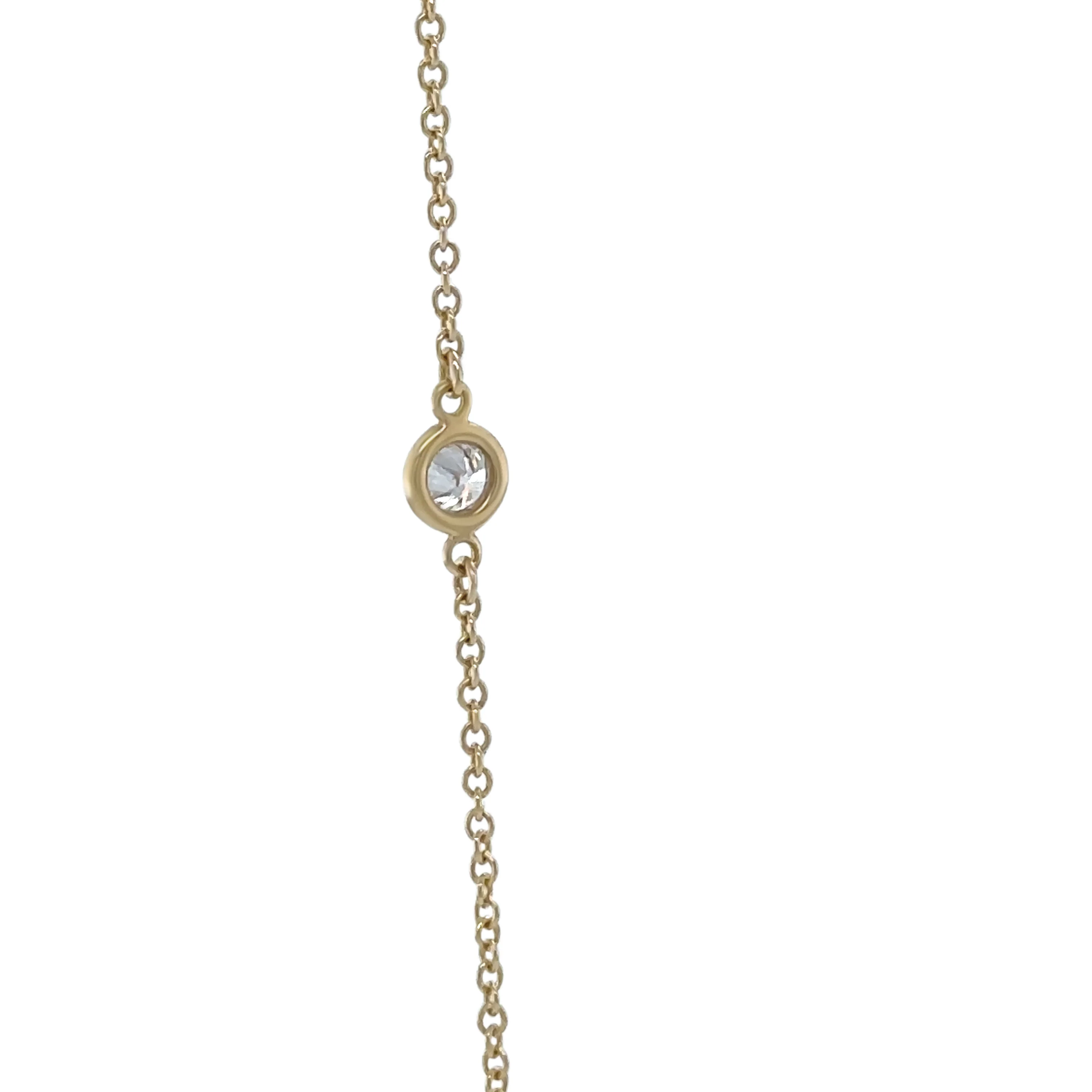 Tiffany & Co 18ct Yellow Gold Elsa Peretti Diamonds by the Yard Bracelet 0.08ct 1g - Image 4