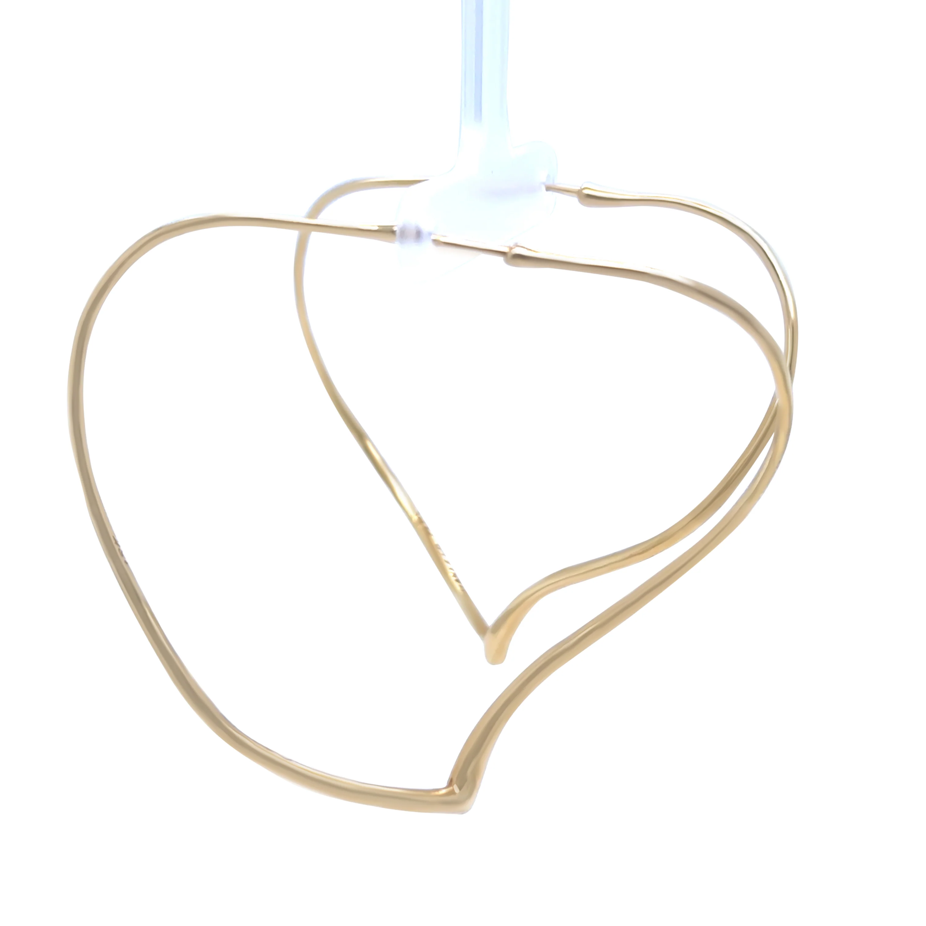 Tiffany & Co 18ct Yellow Gold Elsa Peretti Open Heart Hoop Earrings 12.16g - Image 6