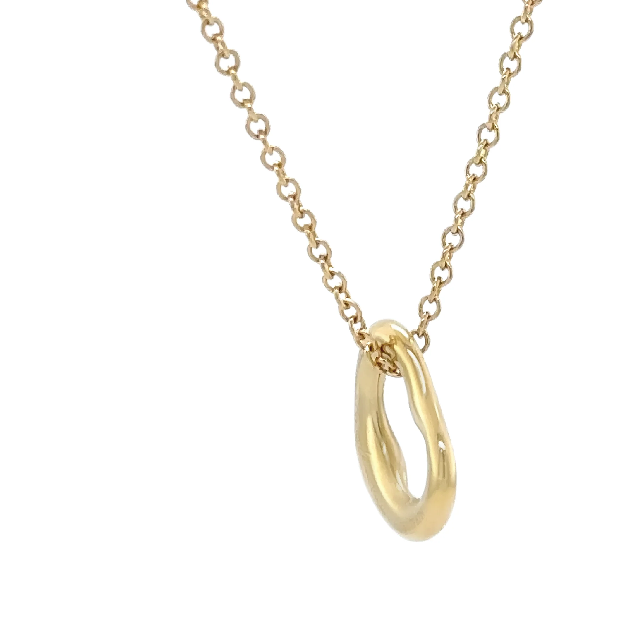Tiffany & Co 18ct Yellow Gold Elsa Peretti Open Heart Pendant 3g - Image 3