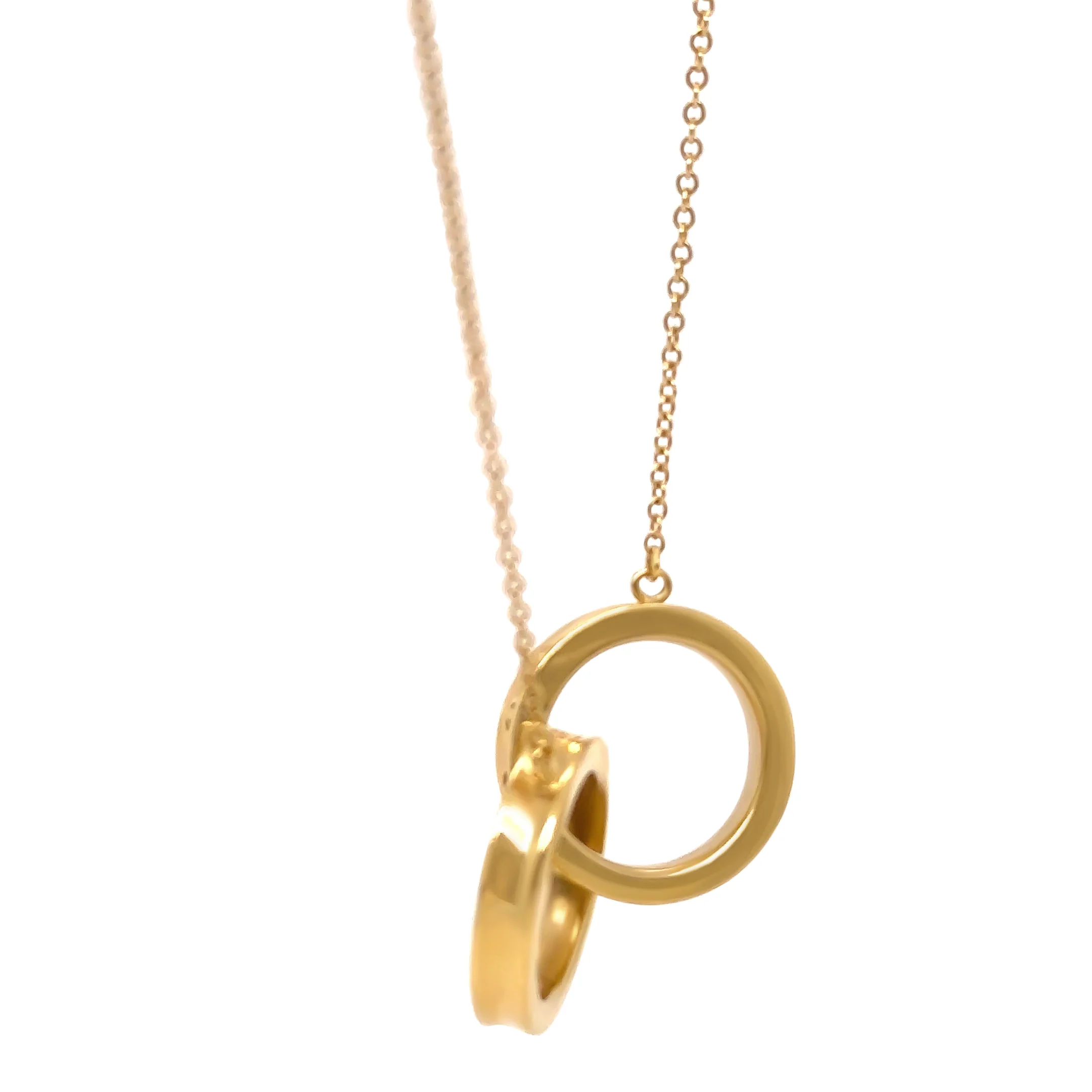Tiffany & Co. 18ct Yellow Gold Interlocking Circles Pendant Necklace 7.06g - Image 2