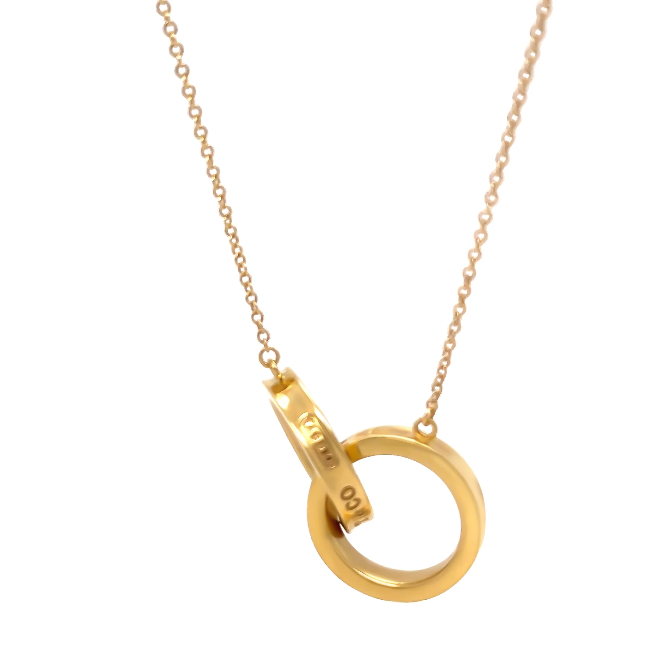 Tiffany & Co. 18ct Yellow Gold Interlocking Circles Pendant Necklace 7.06g - Image 3