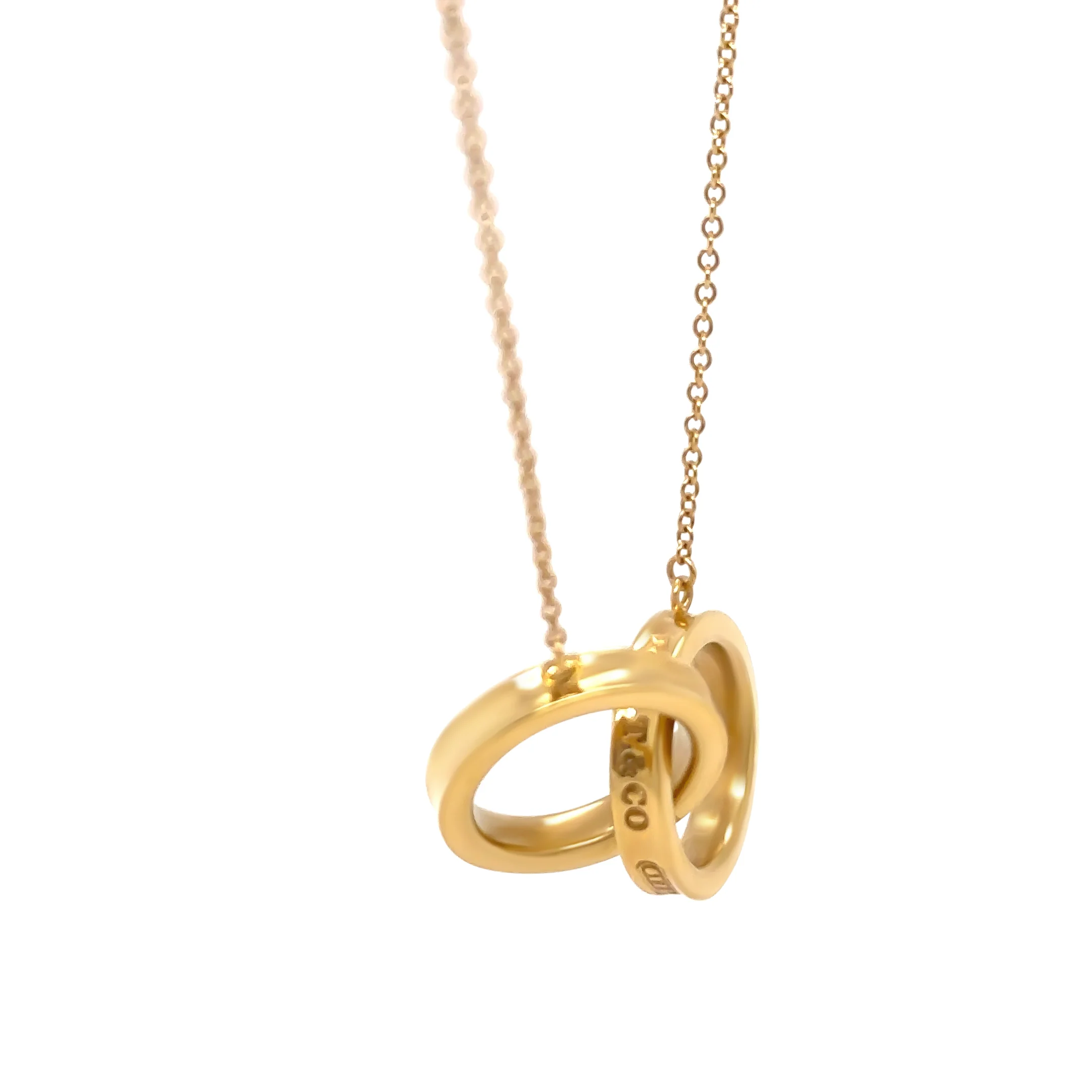 Tiffany & Co. 18ct Yellow Gold Interlocking Circles Pendant Necklace 7.06g - Image 4