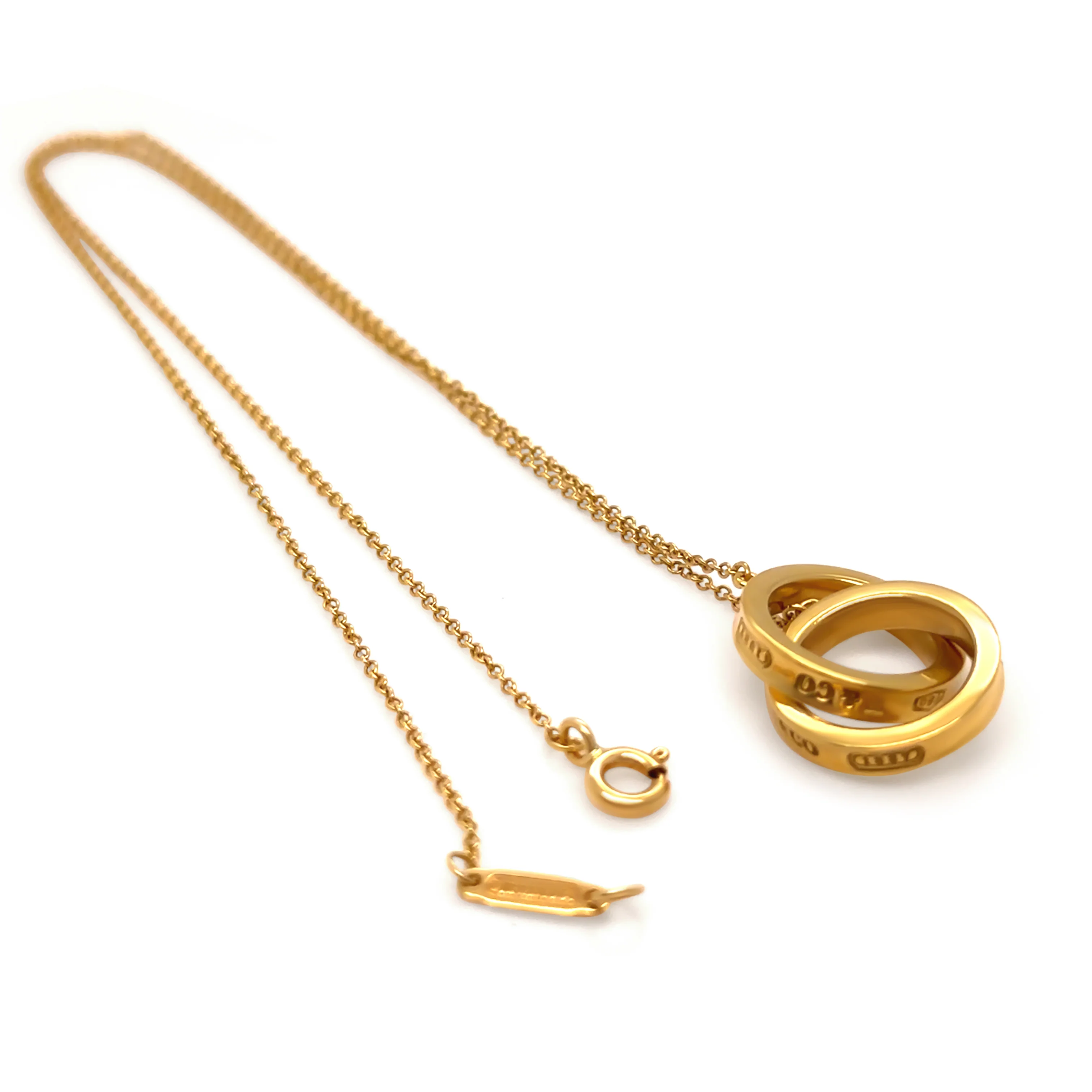 Tiffany & Co. 18ct Yellow Gold Interlocking Circles Pendant Necklace 7.06g - Image 5