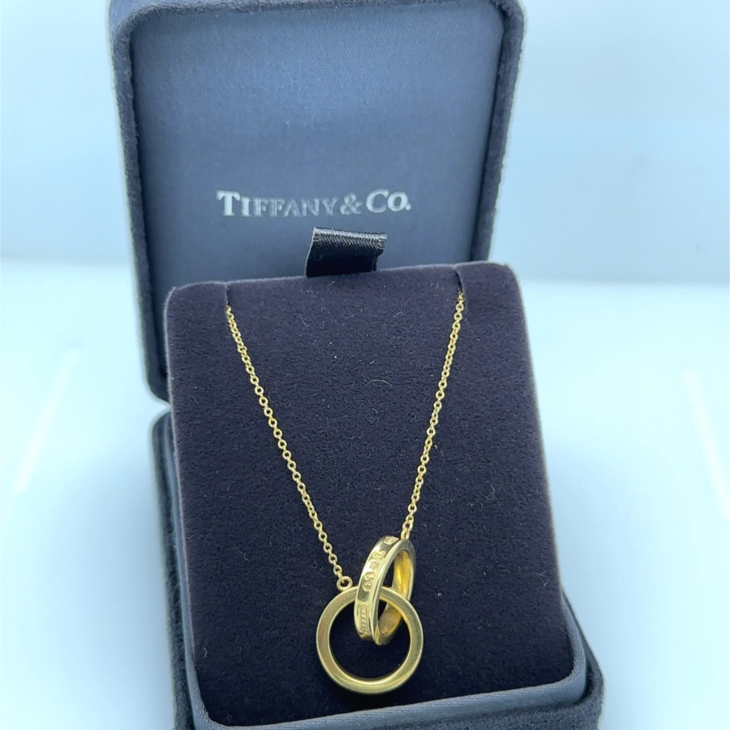 Tiffany & Co. 18ct Yellow Gold Interlocking Circles Pendant Necklace 7.06g - Image 7