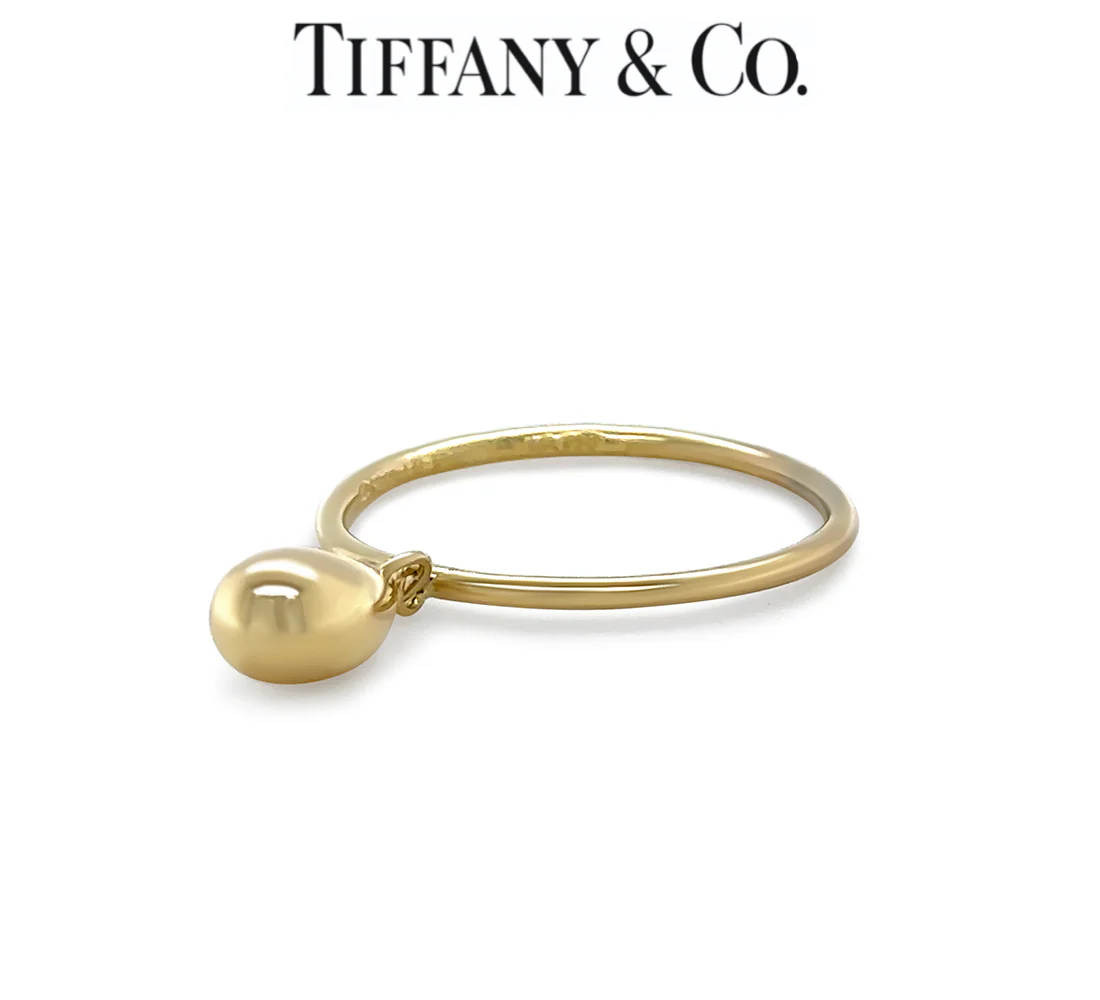 Tiffany & Co 18ct Yellow Gold Rare 1999 Elsa Peretti Teardrop Ring 2.6g