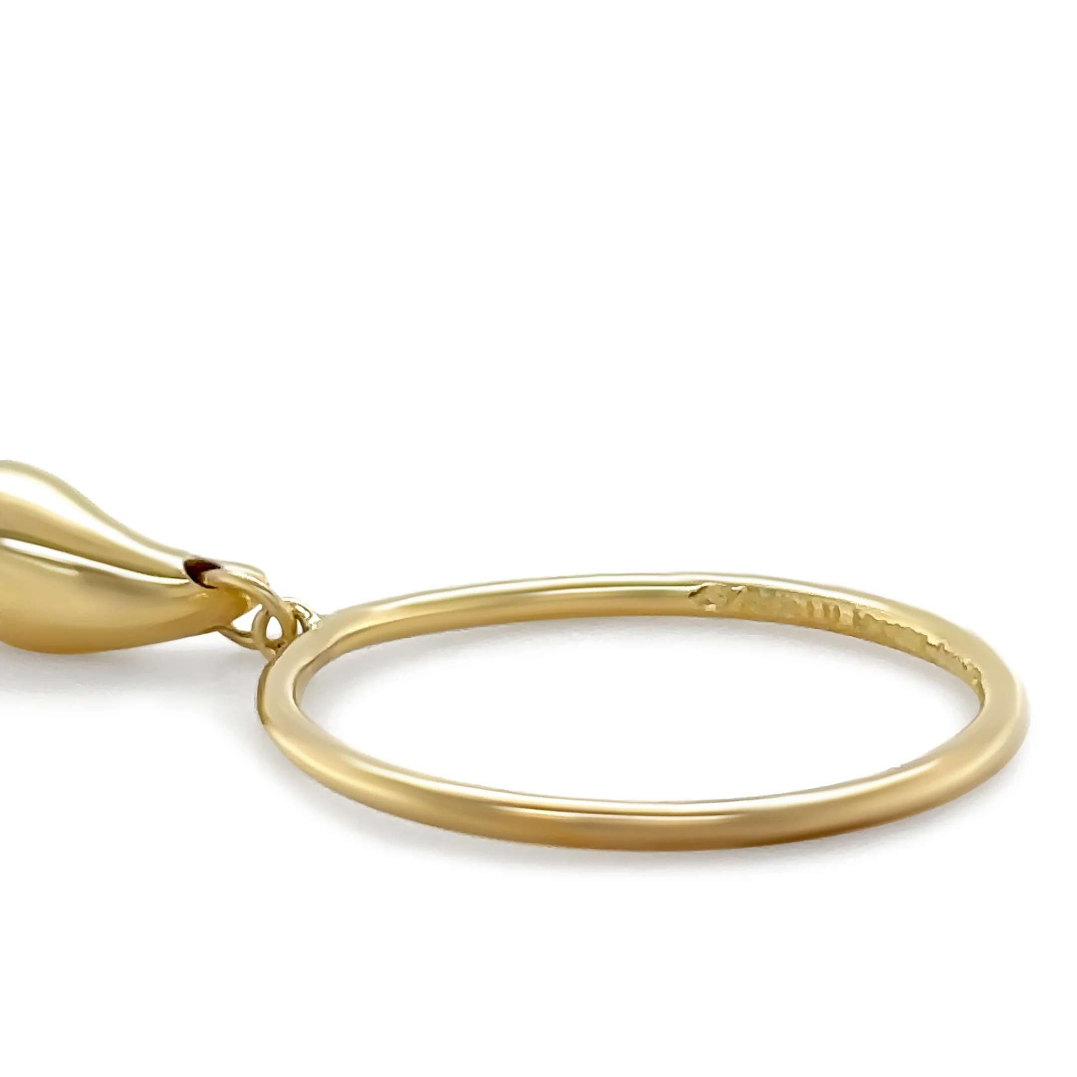Tiffany & Co 18ct Yellow Gold Rare 1999 Elsa Peretti Teardrop Ring 2.6g - Image 4