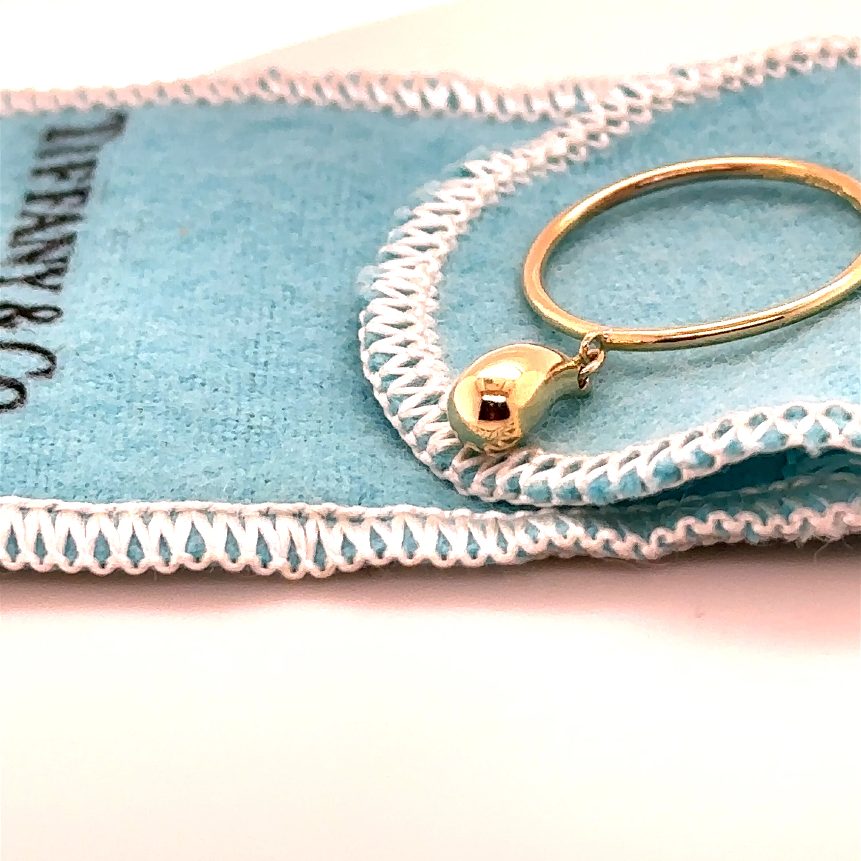 Tiffany & Co 18ct Yellow Gold Rare 1999 Elsa Peretti Teardrop Ring 2.6g - Image 6