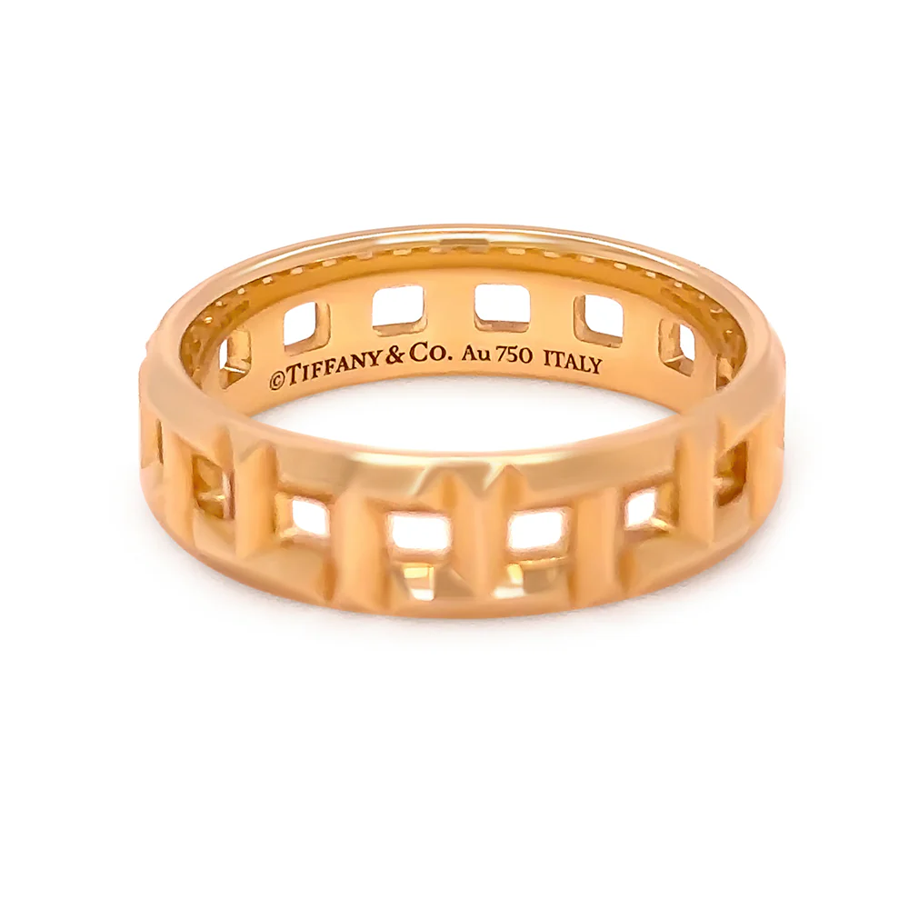 Tiffany & Co. 18ct Yellow Gold T True Wide Ring 5.65g - Image 2