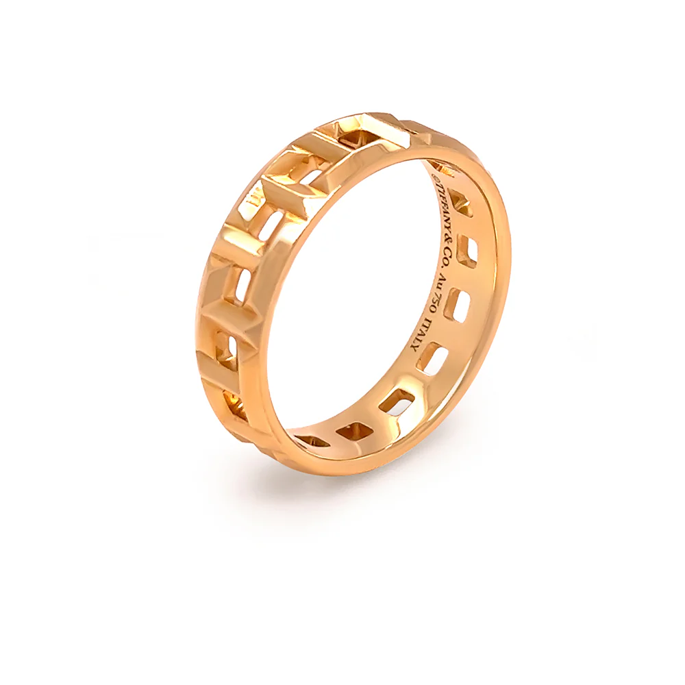Tiffany & Co. 18ct Yellow Gold T True Wide Ring 5.65g - Image 5