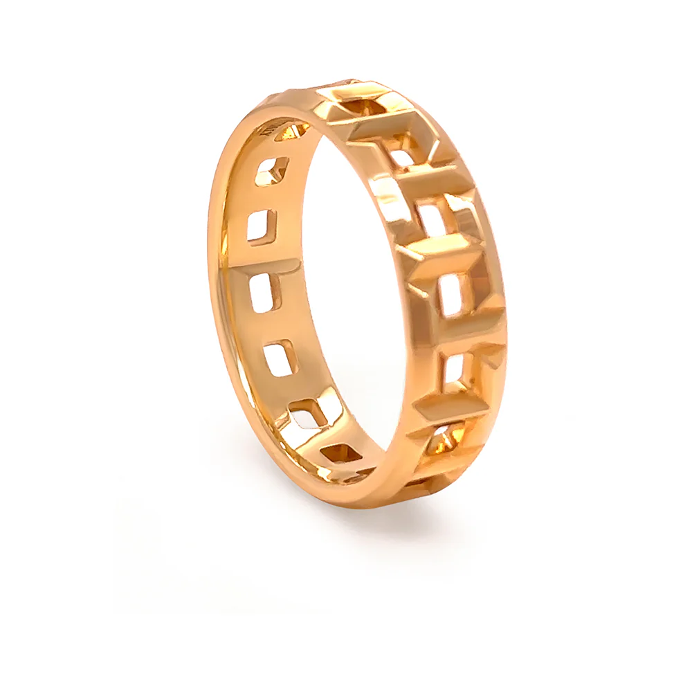 Tiffany & Co. 18ct Yellow Gold T True Wide Ring 5.65g - Image 6