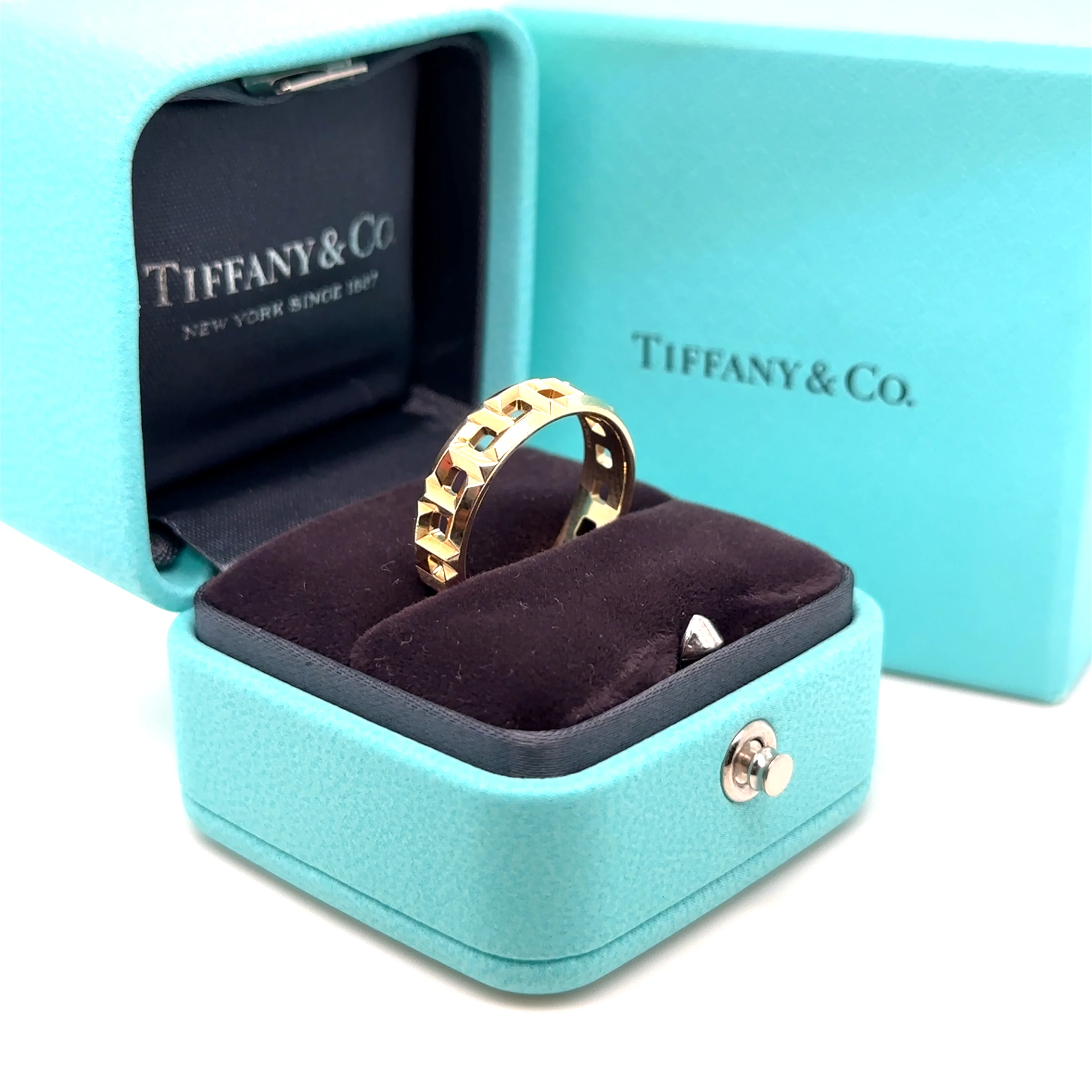 Tiffany & Co. 18ct Yellow Gold T True Wide Ring 5.65g - Image 7