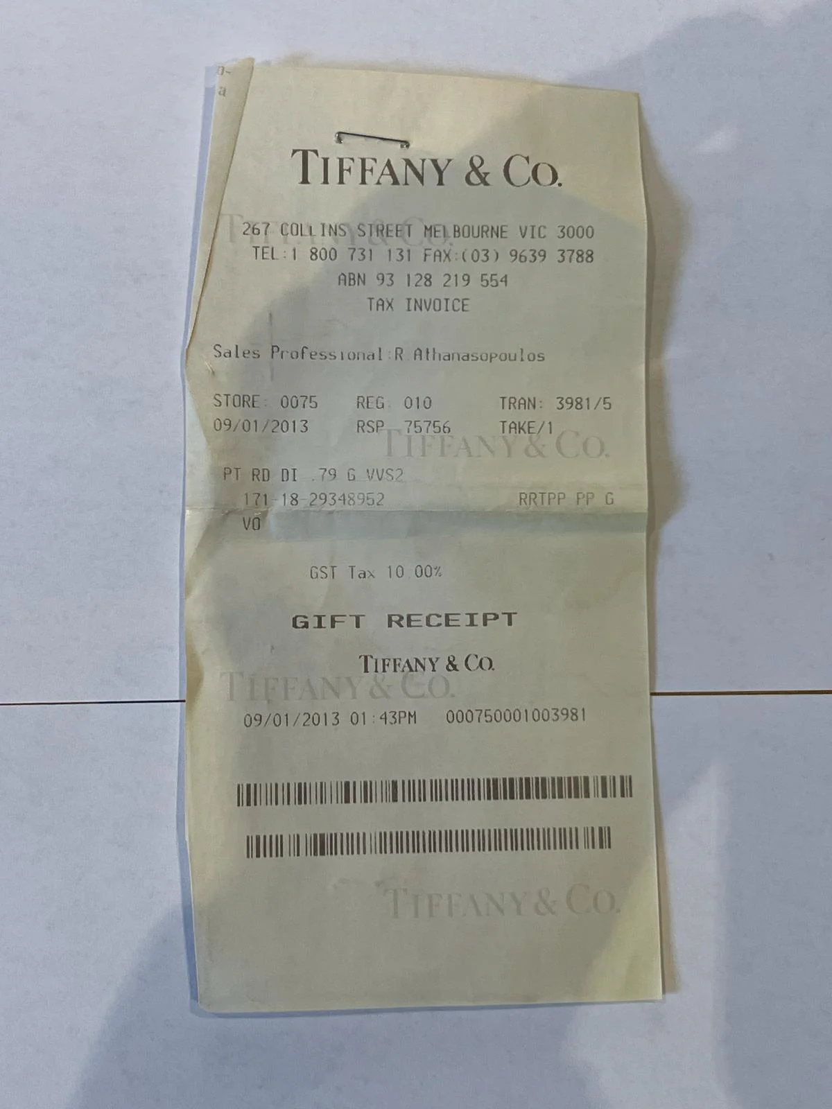 Tiffany & Co Diamond Engagement Ring 1.12ct - Image 12