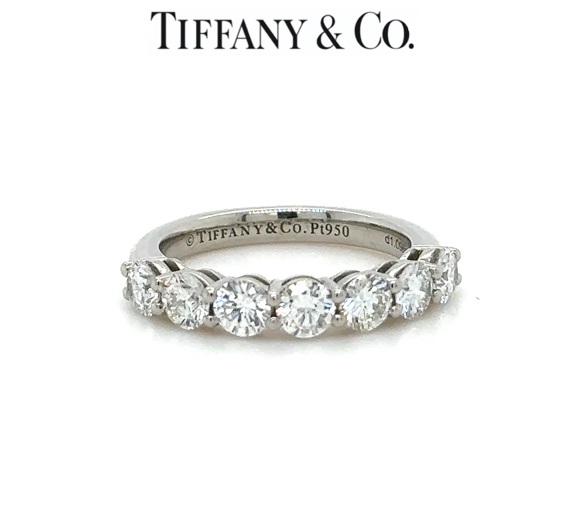 Tiffany & Co Diamond Half Eternity Ring 1.09ct