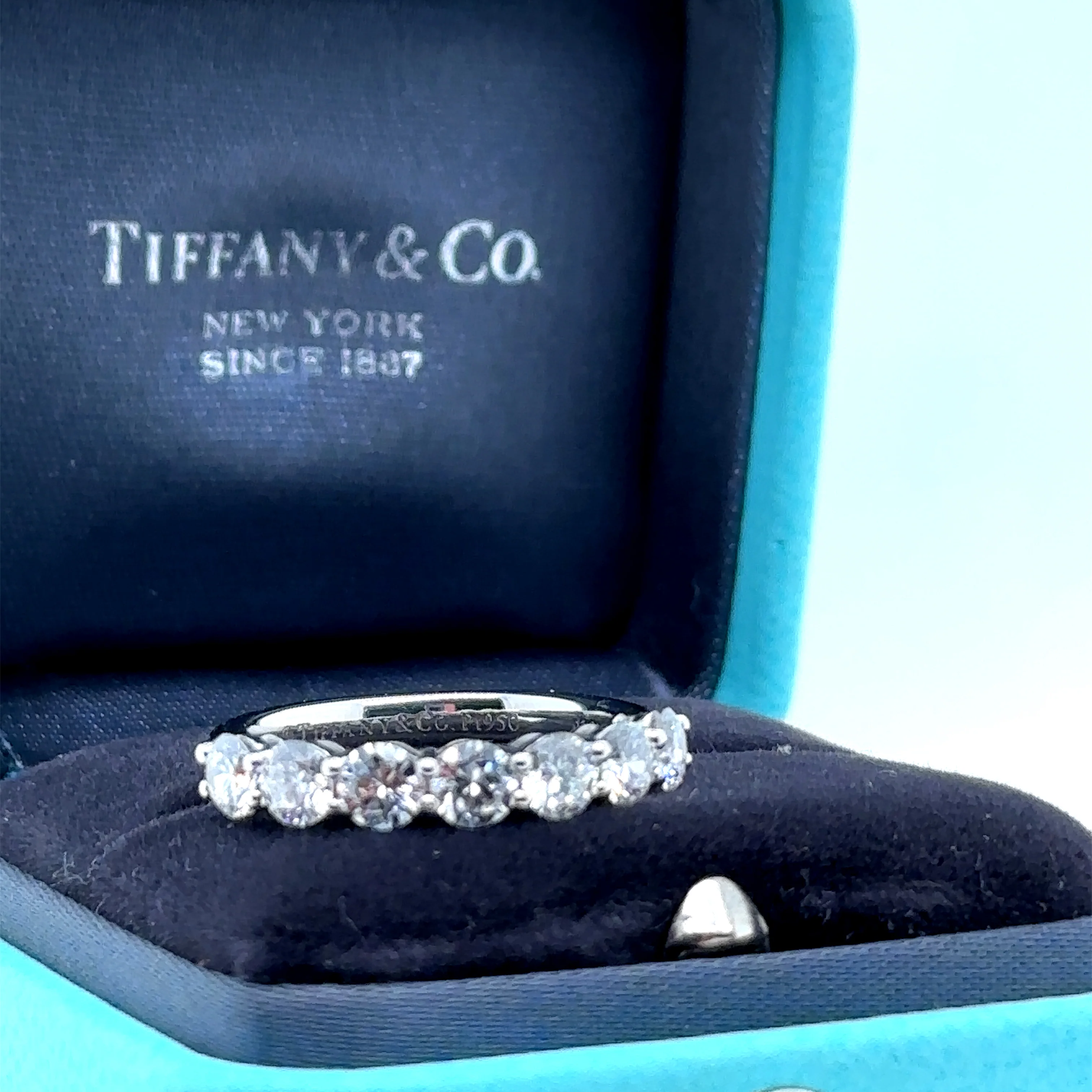 Tiffany & Co Diamond Half Eternity Ring 1.09ct - Image 9