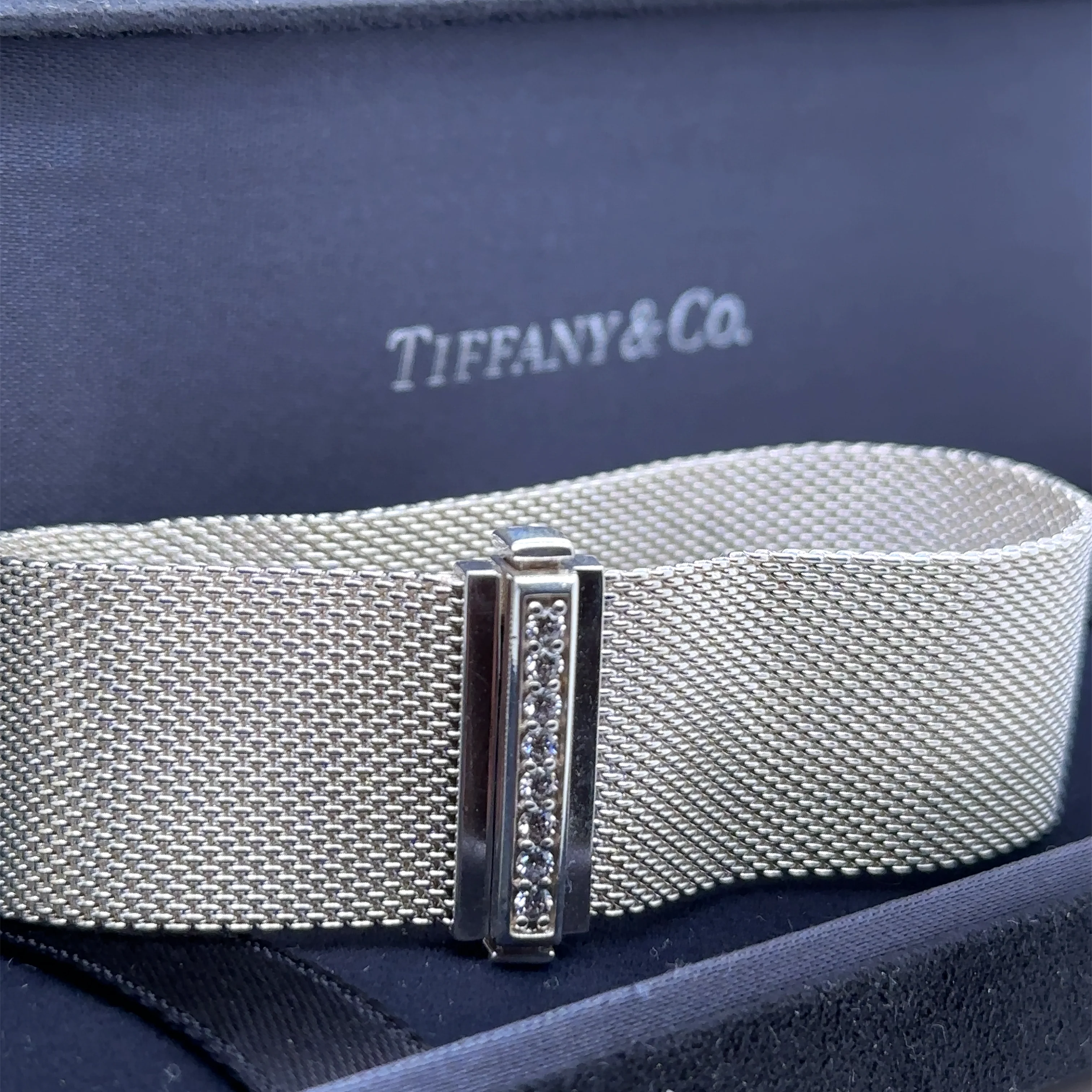 Tiffany & Co Diamond Mesh Somerset Bracelet 0.21ct - Image 4