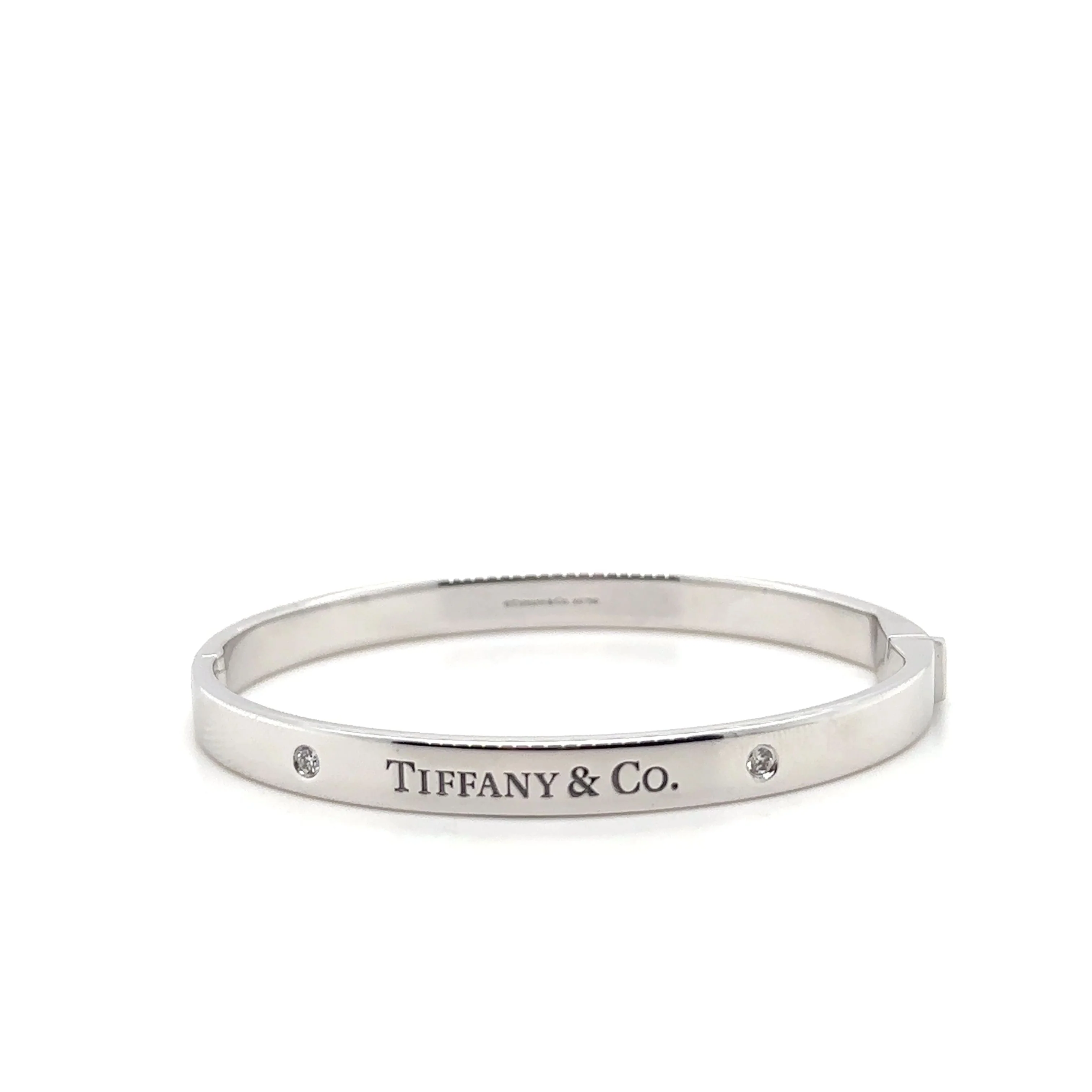 Tiffany & Co Diamond Hinged Bangle 0.10ct - Image 2