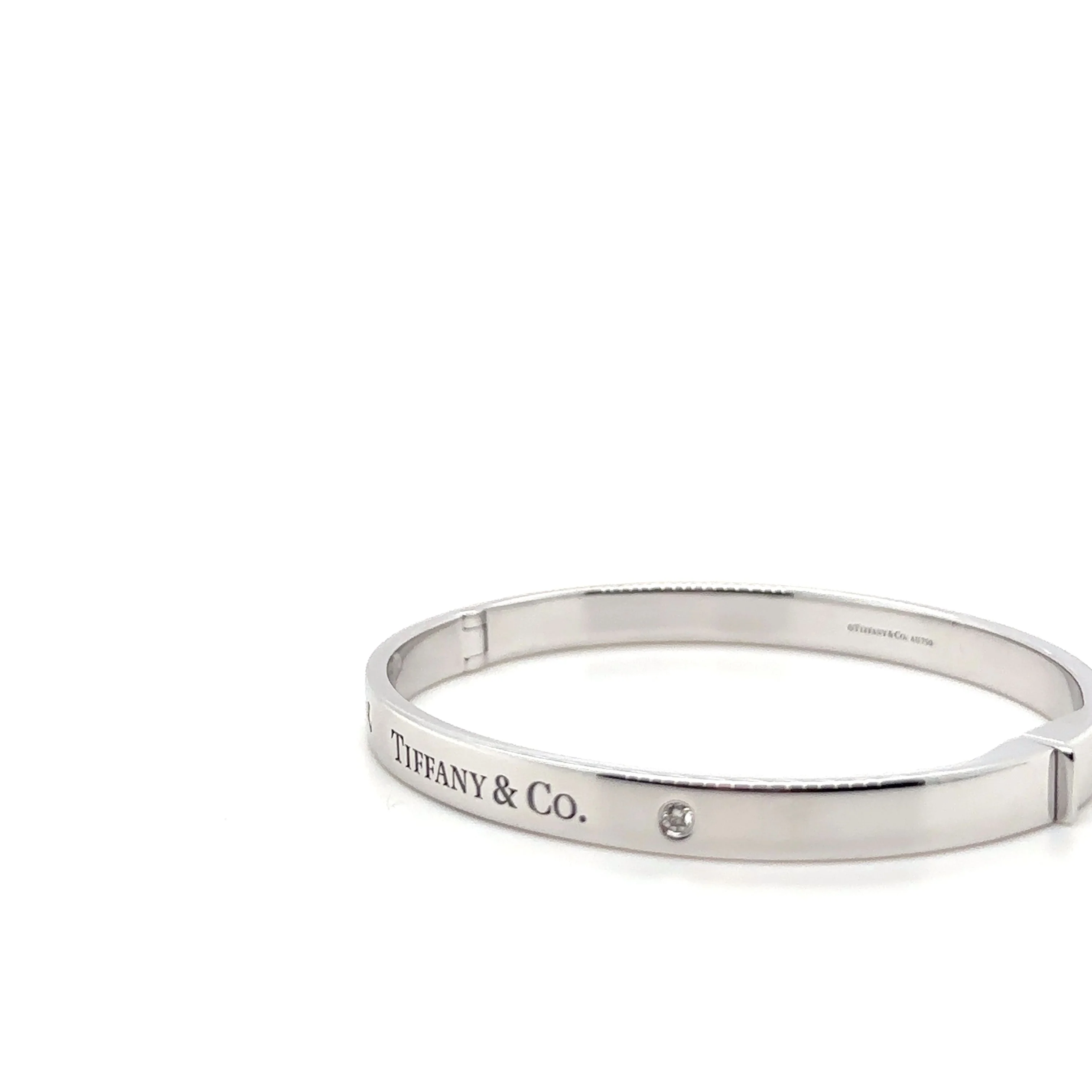 Tiffany & Co Diamond Hinged Bangle 0.10ct - Image 3