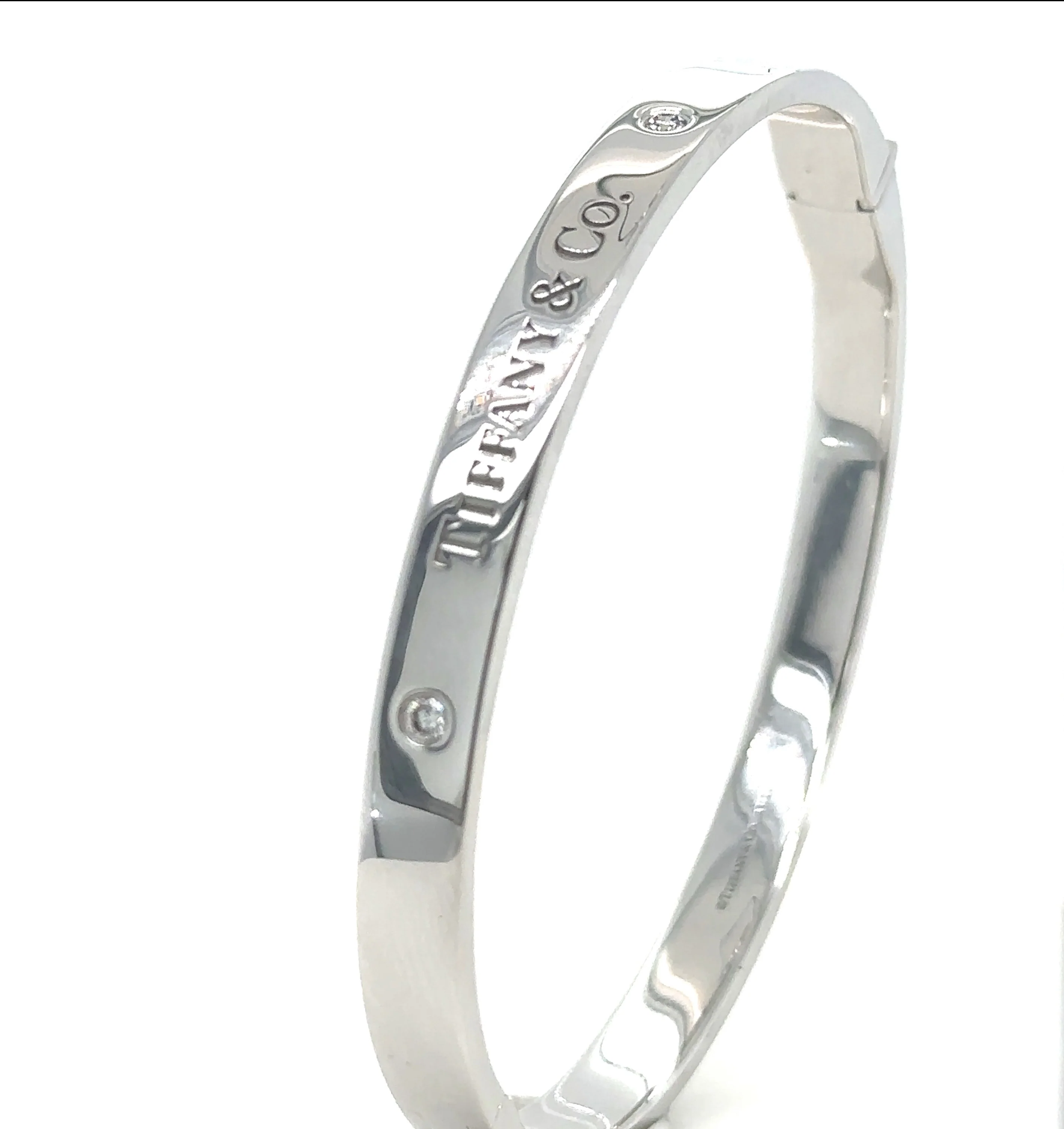 Tiffany & Co Diamond Hinged Bangle 0.10ct - Image 5
