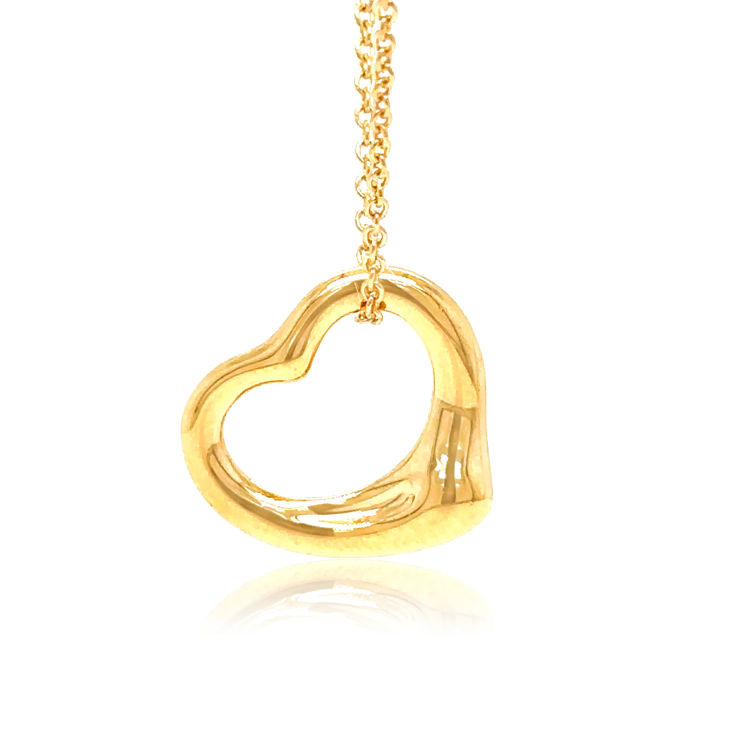 Tiffany & Co 18ct Rose Gold Open Heart Pendant - Image 3