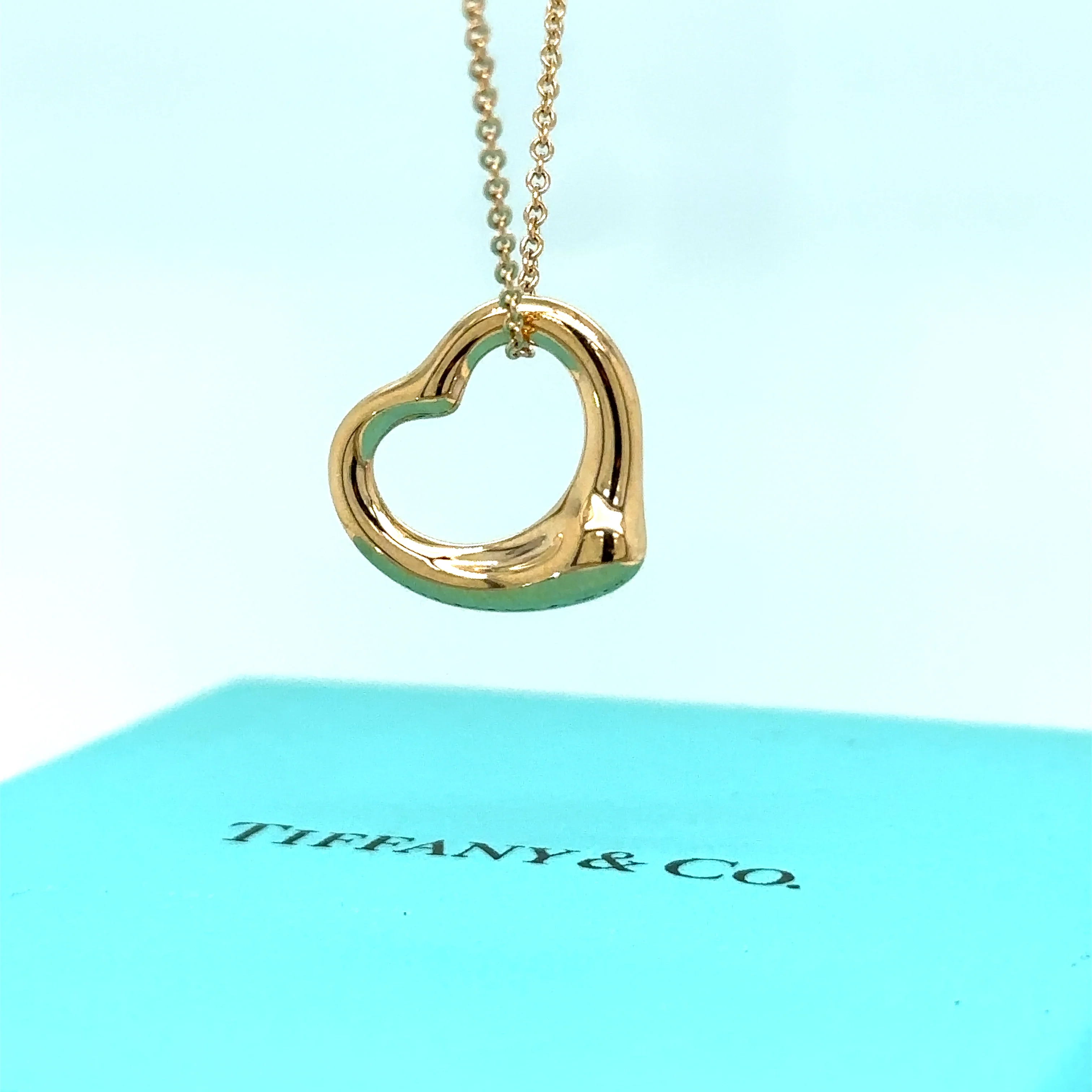 Tiffany & Co 18ct Rose Gold Open Heart Pendant - Image 4