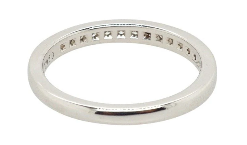 Tiffany & Co Platinum Band Diamond Ring 0.17ct - Image 4