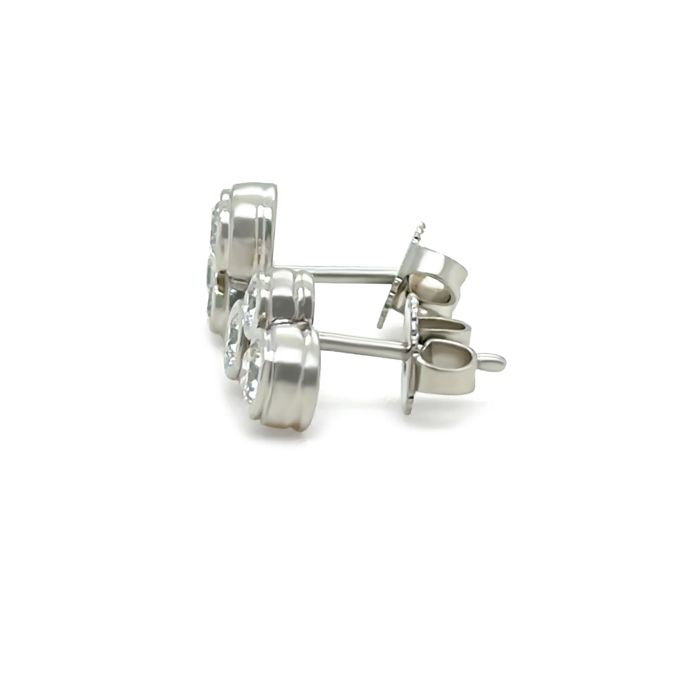 Tiffany & Co. Platinum Diamond Bubble Earrings 0.70ct 4.1g - Image 3