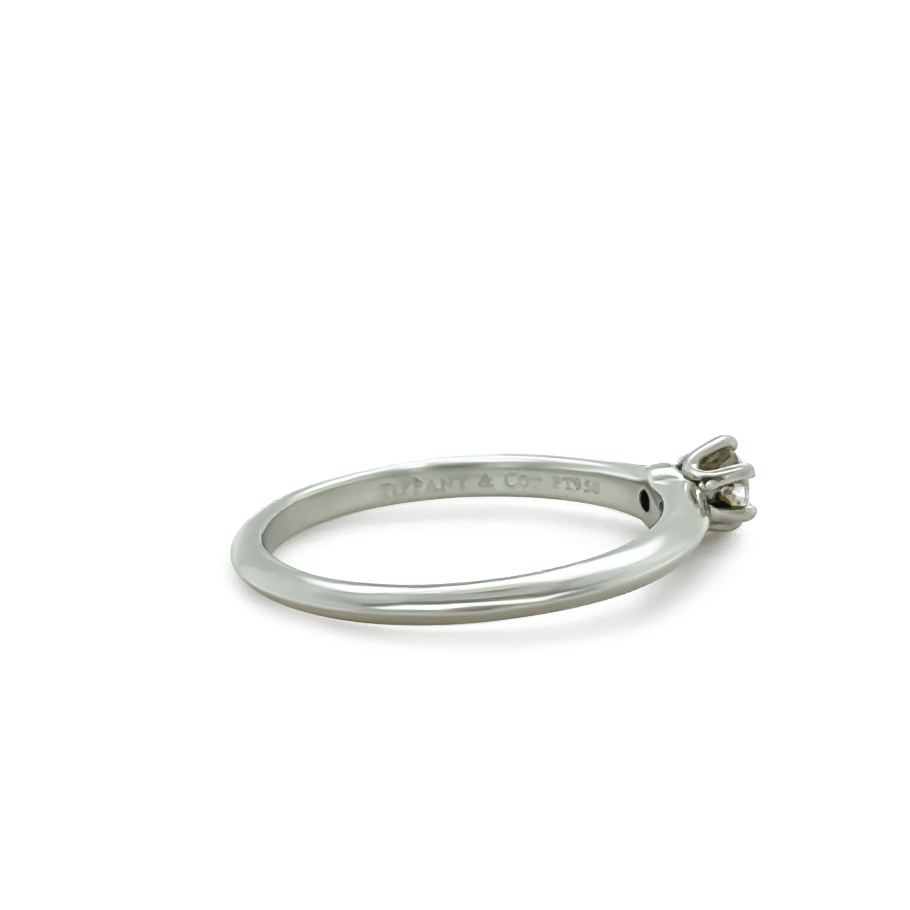 Tiffany & Co. Platinum Diamond Engagement Ring 0.18ct 3.6g - Image 6