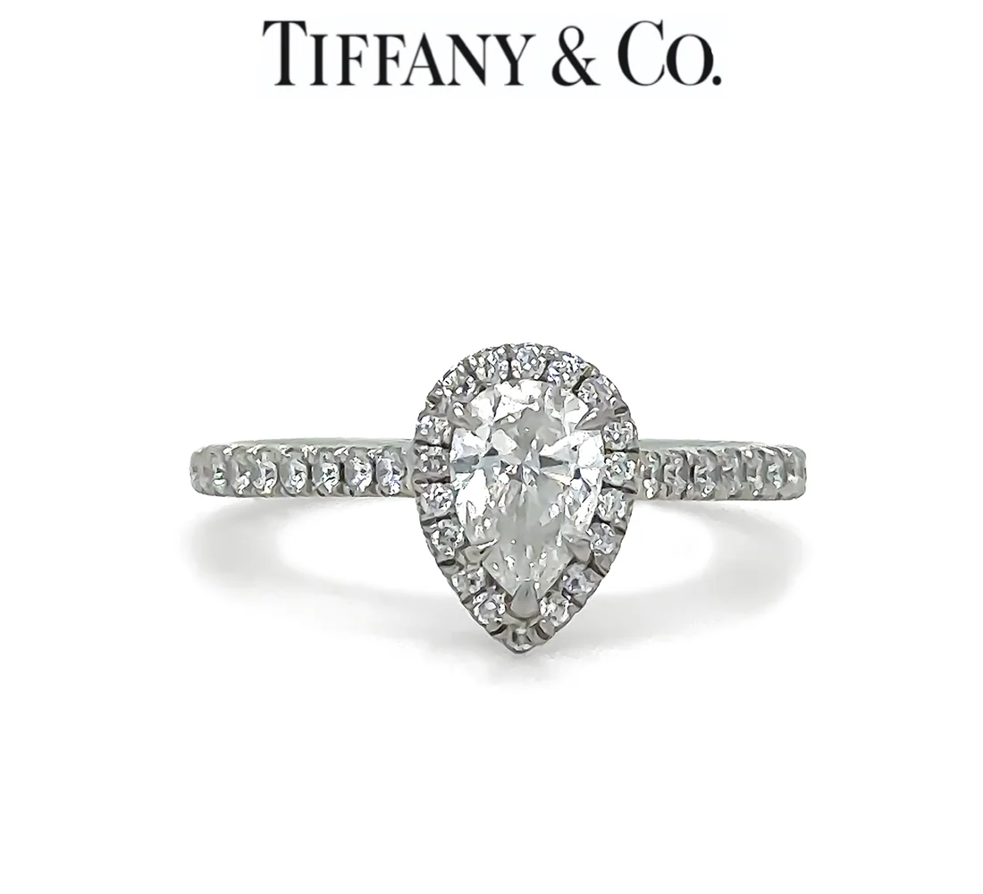 Tiffany & Co Platinum Diamond Engagement Ring 0.77ct