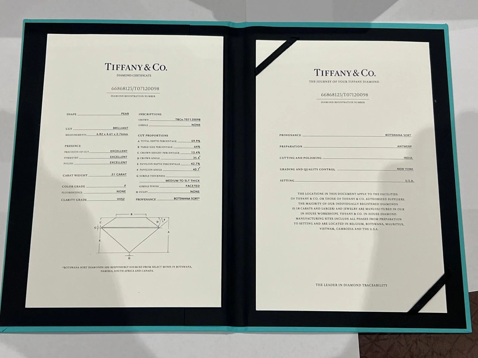 Tiffany & Co Platinum Diamond Engagement Ring 0.77ct - Image 7