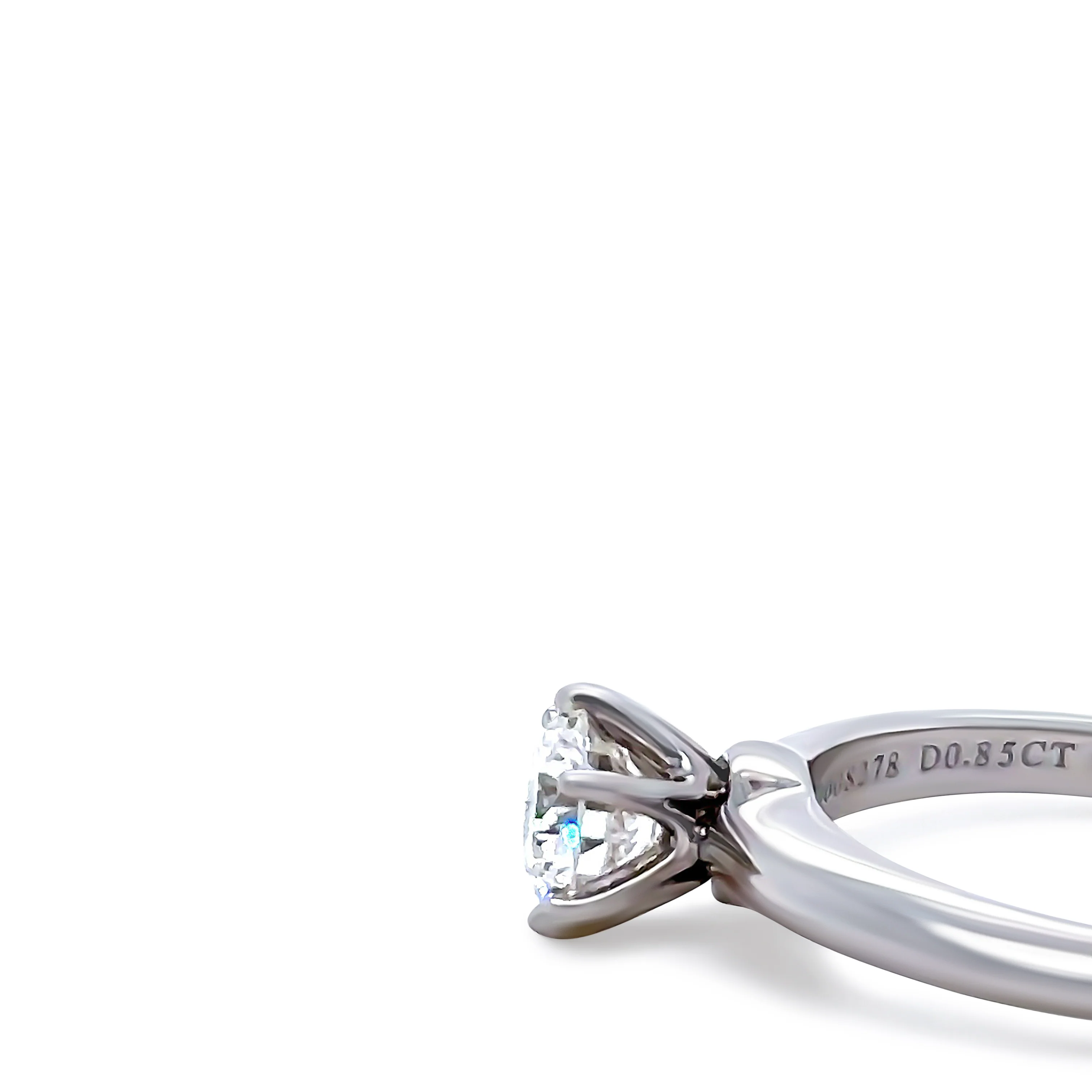 Tiffany & Co Platinum Diamond Engagement Ring 0.85ct - Image 4
