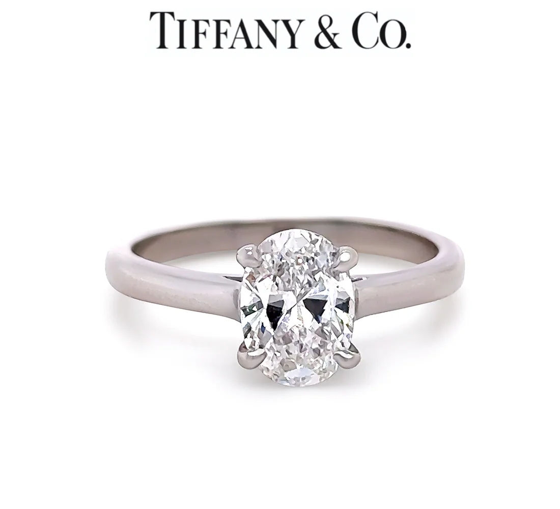 Tiffany & Co Platinum Diamond Engagement Ring 1.00ct
