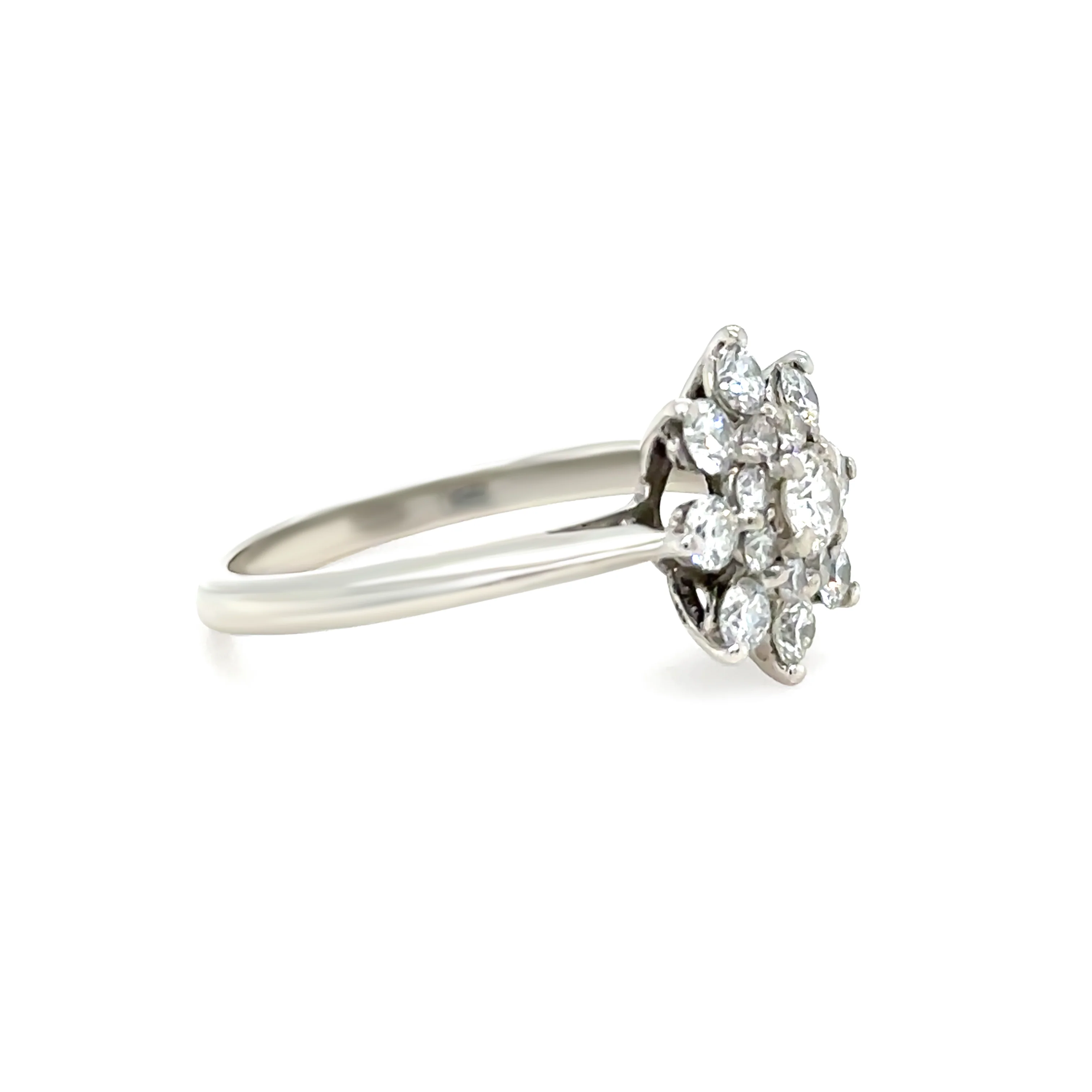 Tiffany & Co. Platinum Diamond Flower Ring 0.60ct 4.54g - Image 3