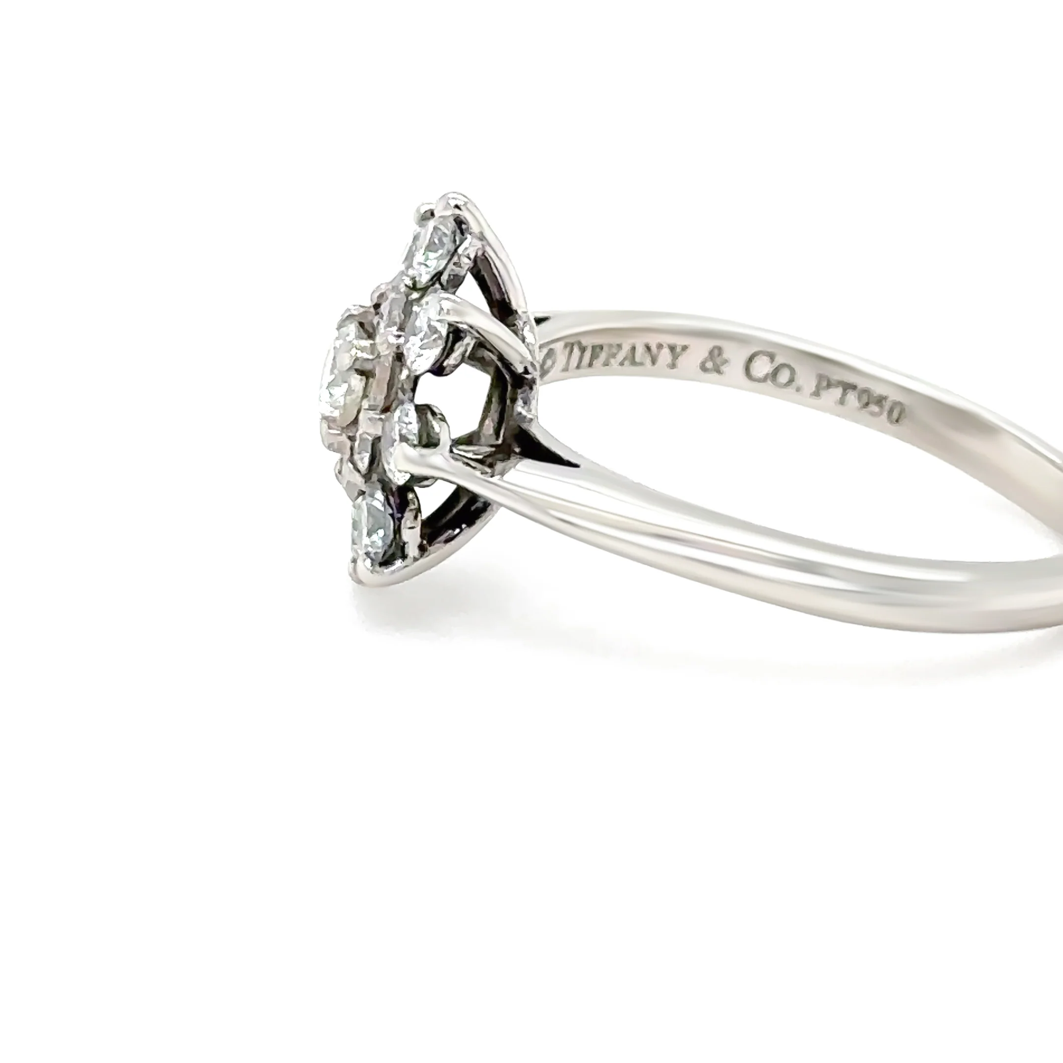 Tiffany & Co. Platinum Diamond Flower Ring 0.60ct 4.54g - Image 6