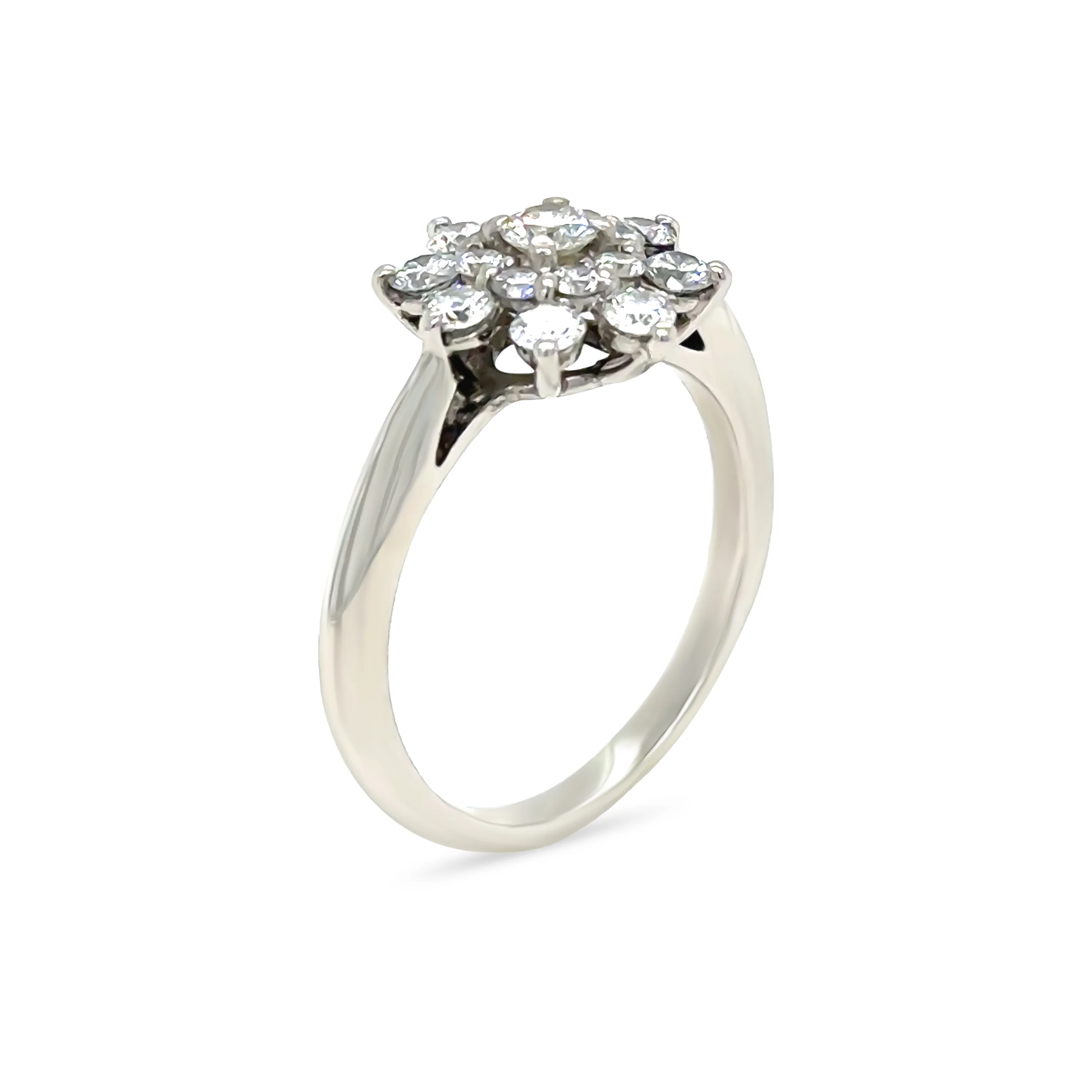 Tiffany & Co. Platinum Diamond Flower Ring 0.60ct 4.54g - Image 8