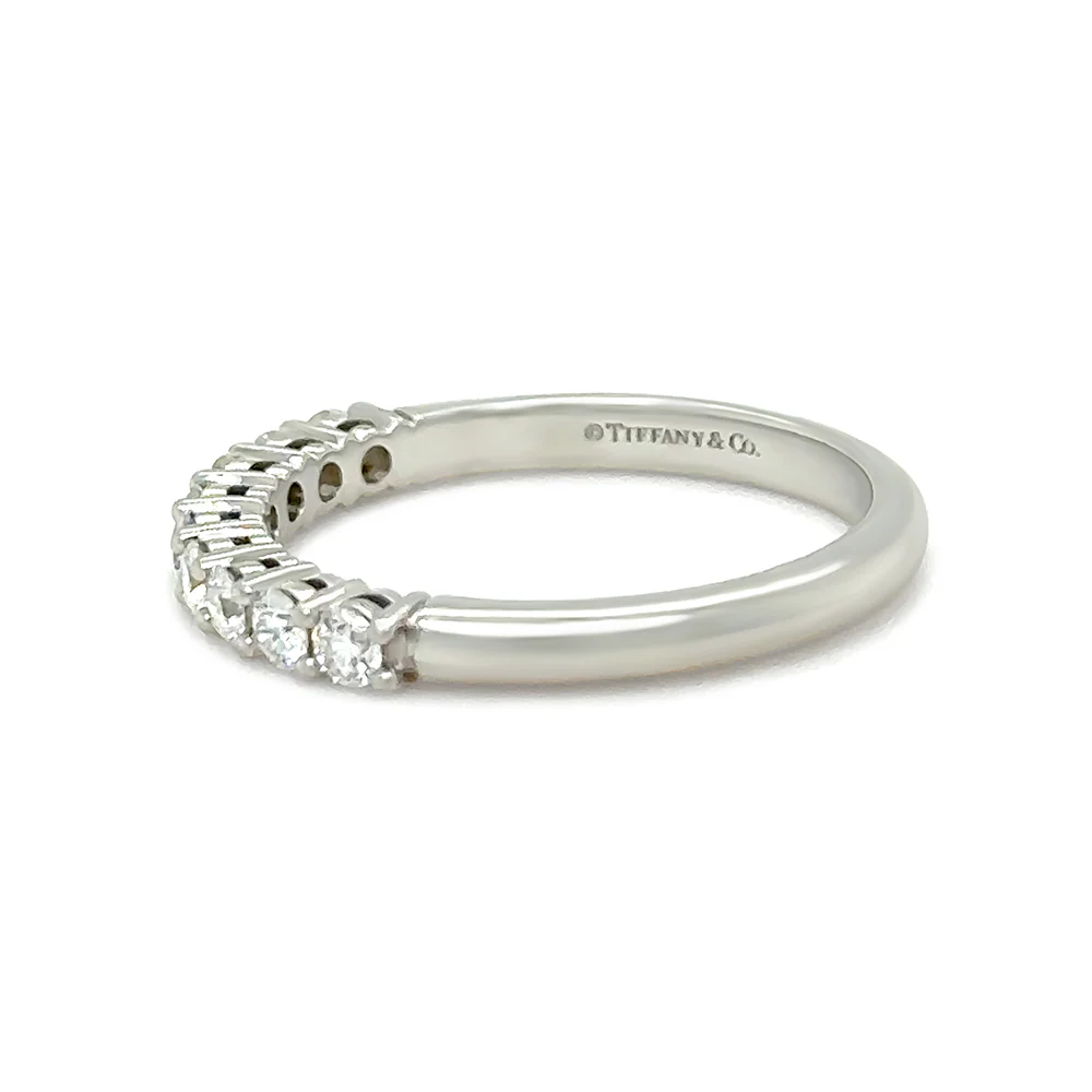 Tiffany & Co. Platinum Diamond Forever Band Ring 0.27ct 4.58g - Image 3