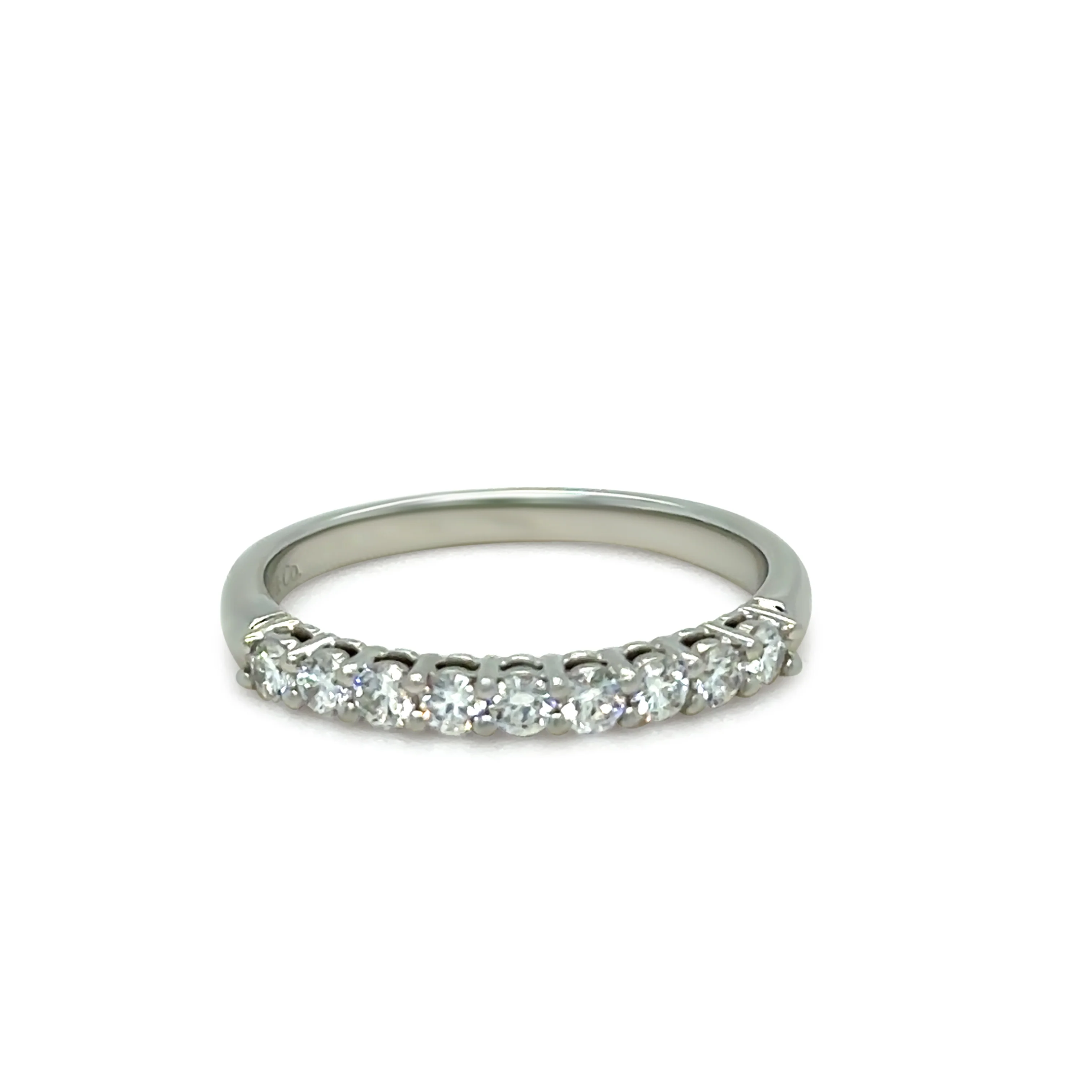 Tiffany & Co Platinum Diamond Half-Circle Forever Band 0.27ct - Image 2