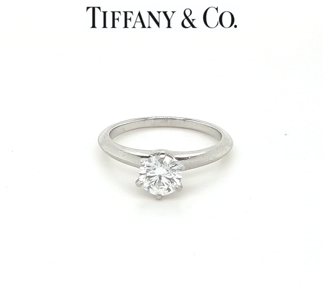 Tiffany & Co Platinum Diamond Ring 1.06ct