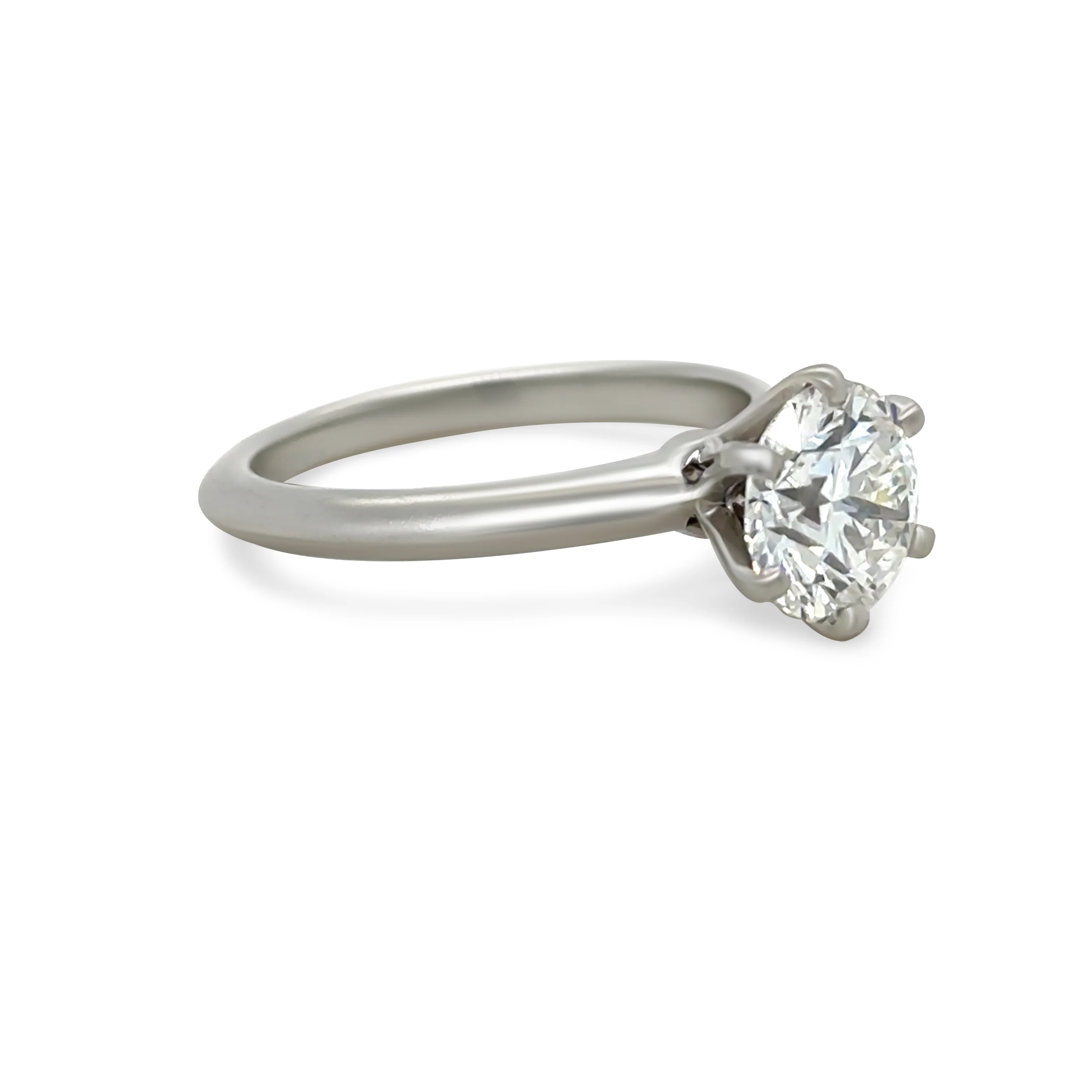 Tiffany & Co. Platinum Diamond Solitaire Engagement Ring 1.66ct 5.61g - Image 2