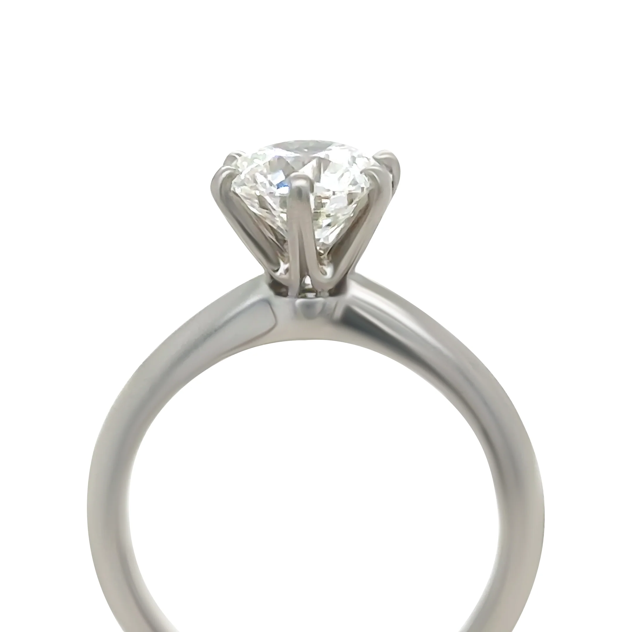Tiffany & Co. Platinum Diamond Solitaire Engagement Ring 1.66ct 5.61g - Image 4