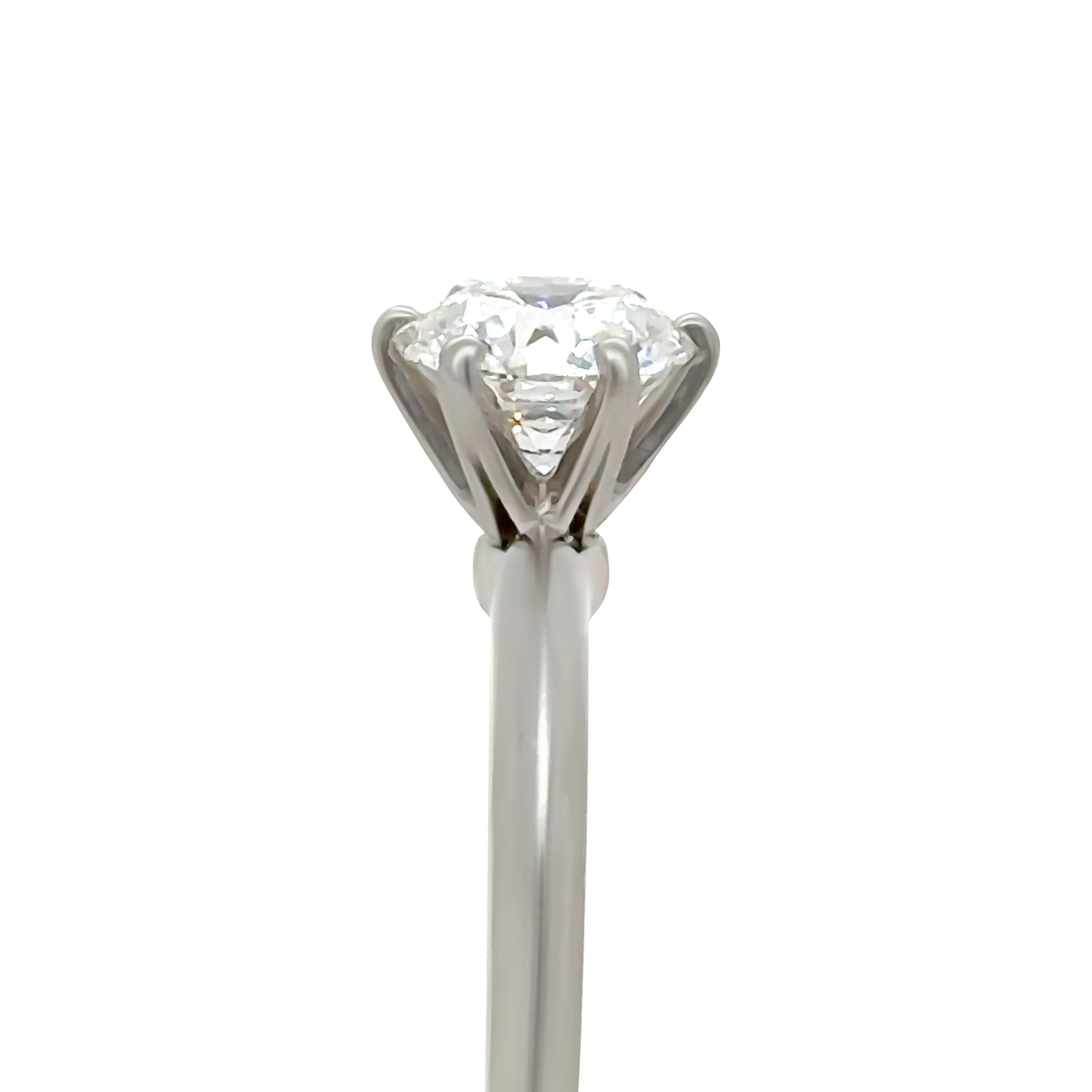 Tiffany & Co. Platinum Diamond Solitaire Engagement Ring 1.66ct 5.61g - Image 5