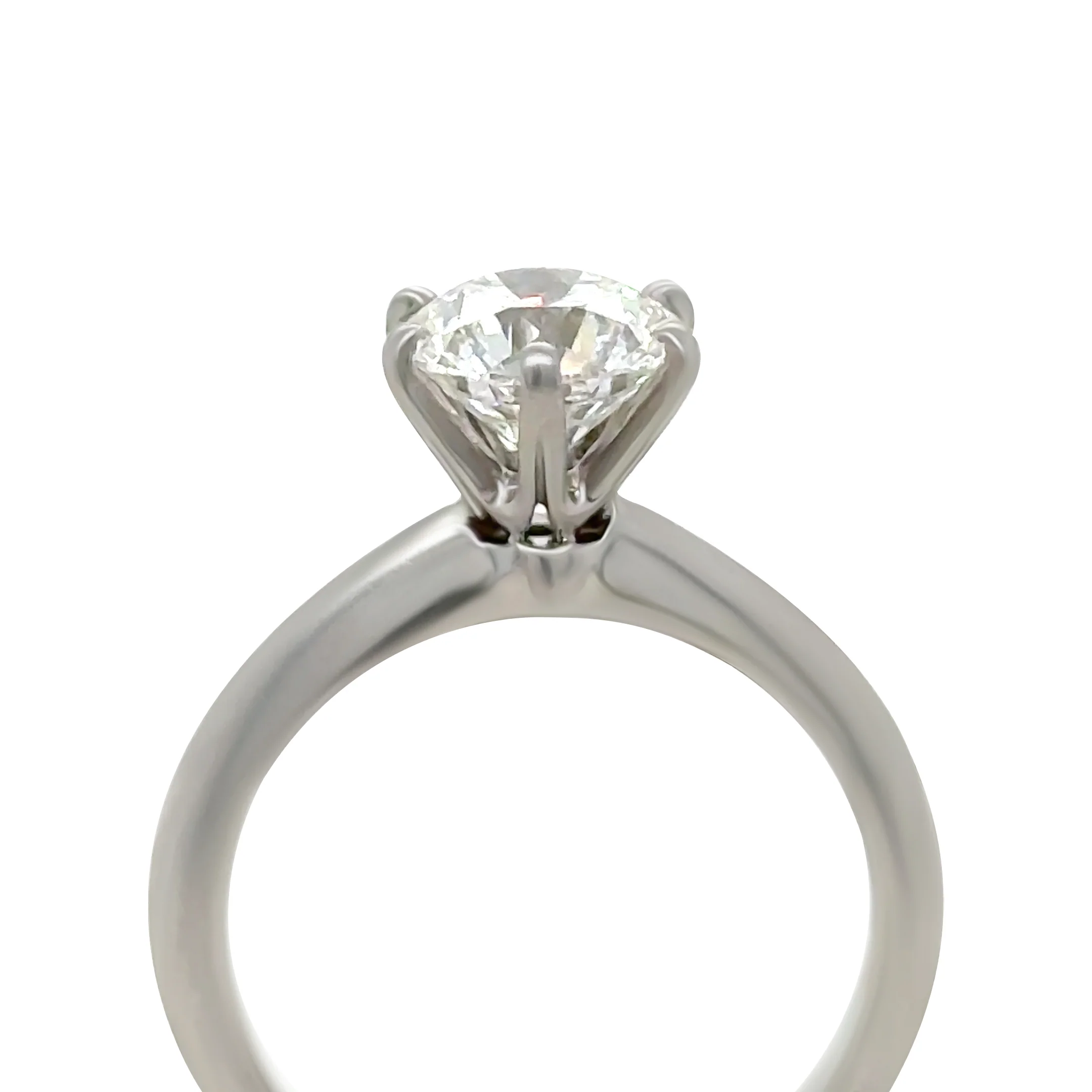 Tiffany & Co. Platinum Diamond Solitaire Engagement Ring 1.66ct 5.61g - Image 6